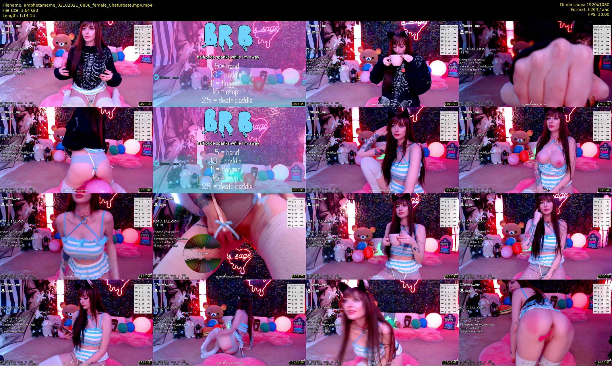 amphetameme — 75 minute Chaturbate female cam show recording, 1080p, Oct 2, 2021