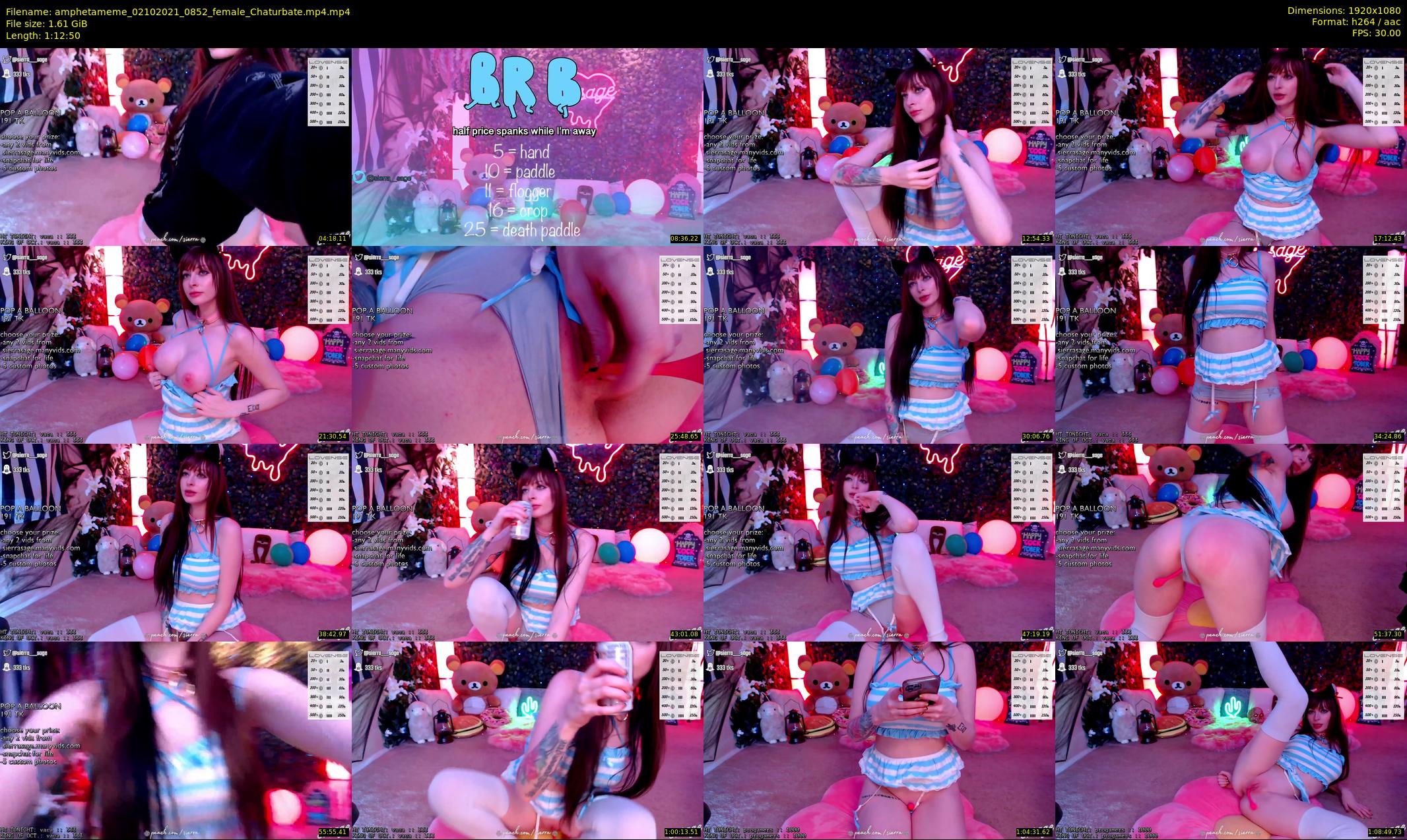 amphetameme — 73 minute Chaturbate female cam show recording, 1080p, Oct 2, 2021