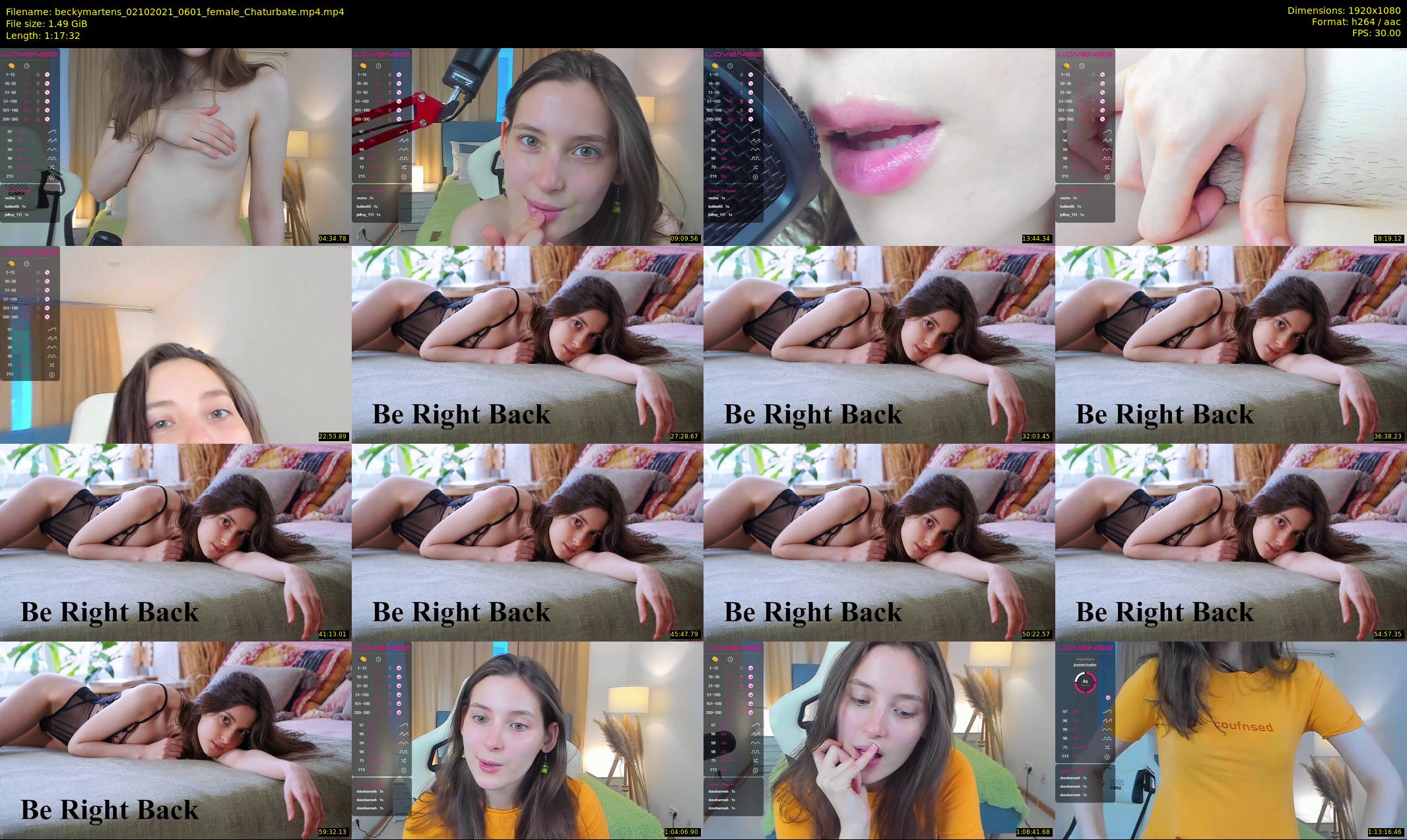 beckymartens — 78 minute Chaturbate female cam show recording, 1080p, Oct 2, 2021