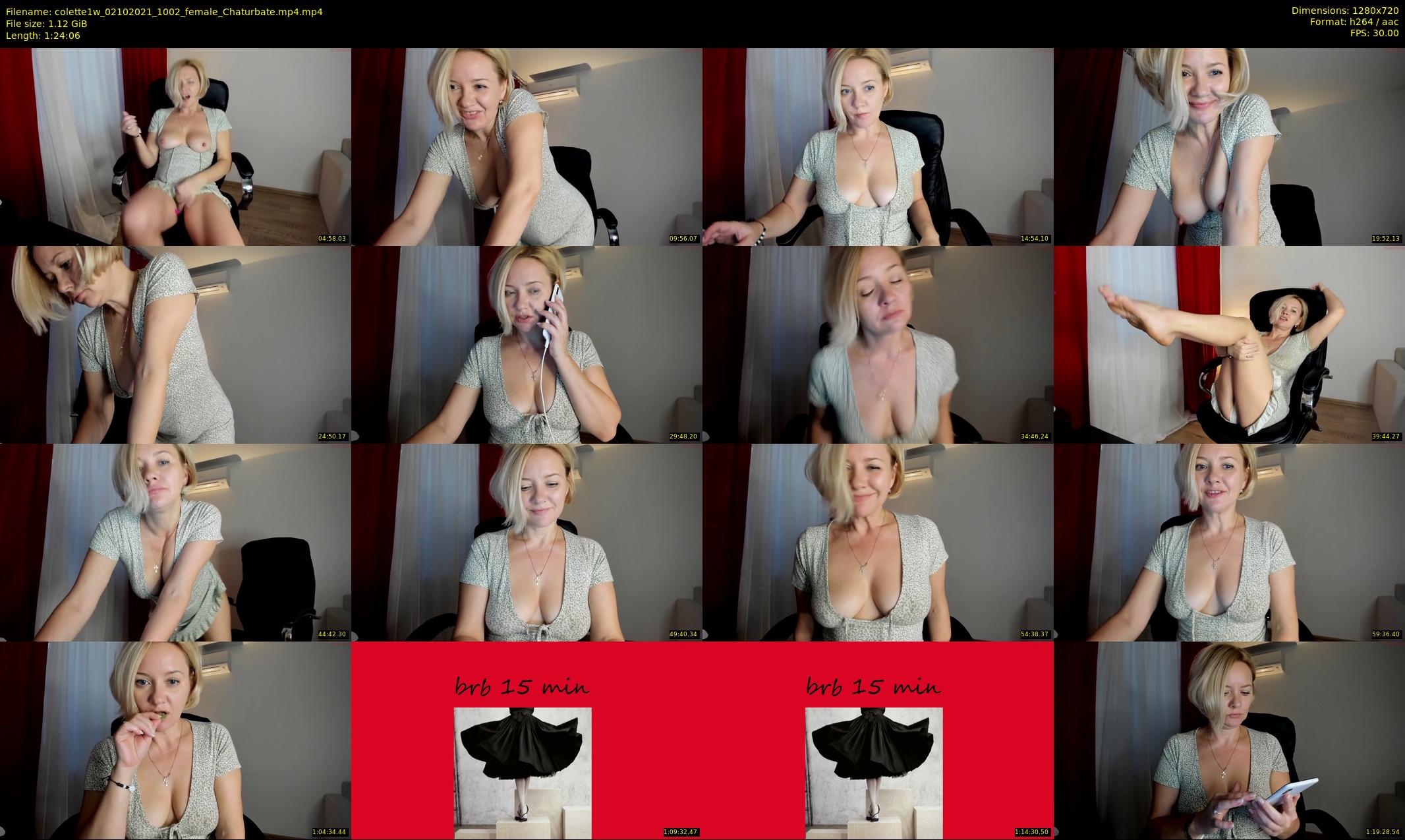 colette1w — 85 minute Chaturbate female cam show recording, 720p, Oct 2, 2021