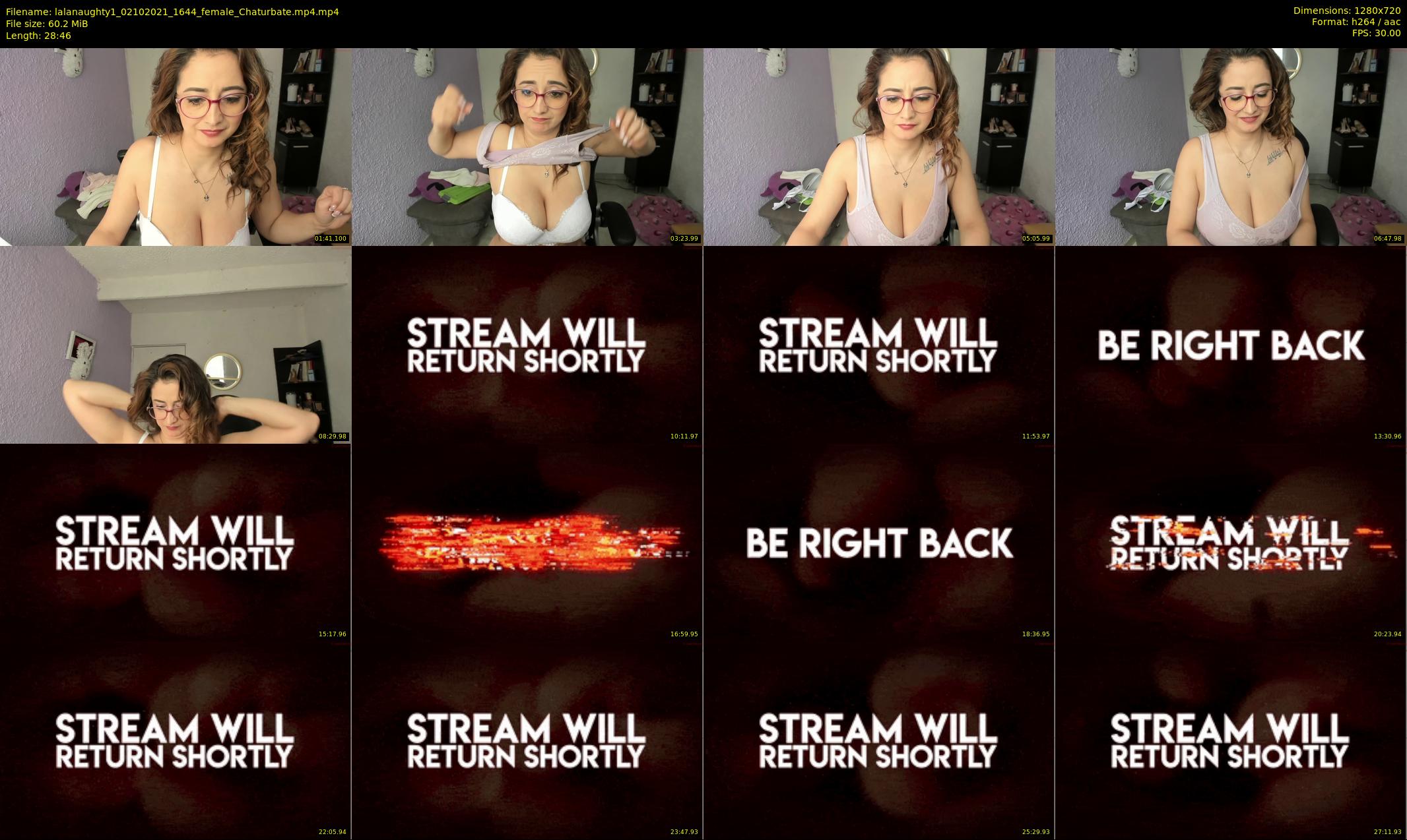 lalanaughty1 — 29 minute Chaturbate female cam show recording, 720p, Oct 2, 2021