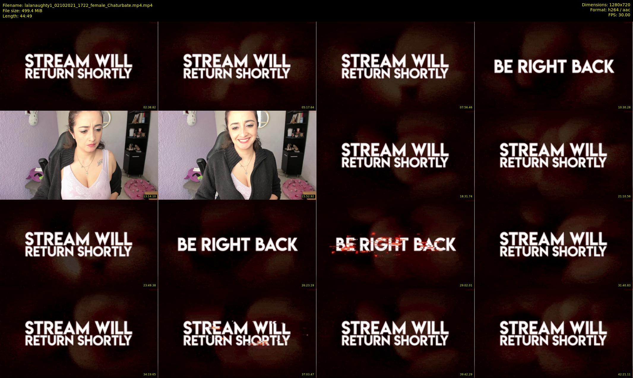 lalanaughty1 — 45 minute Chaturbate female cam show recording, 720p, Oct 2, 2021