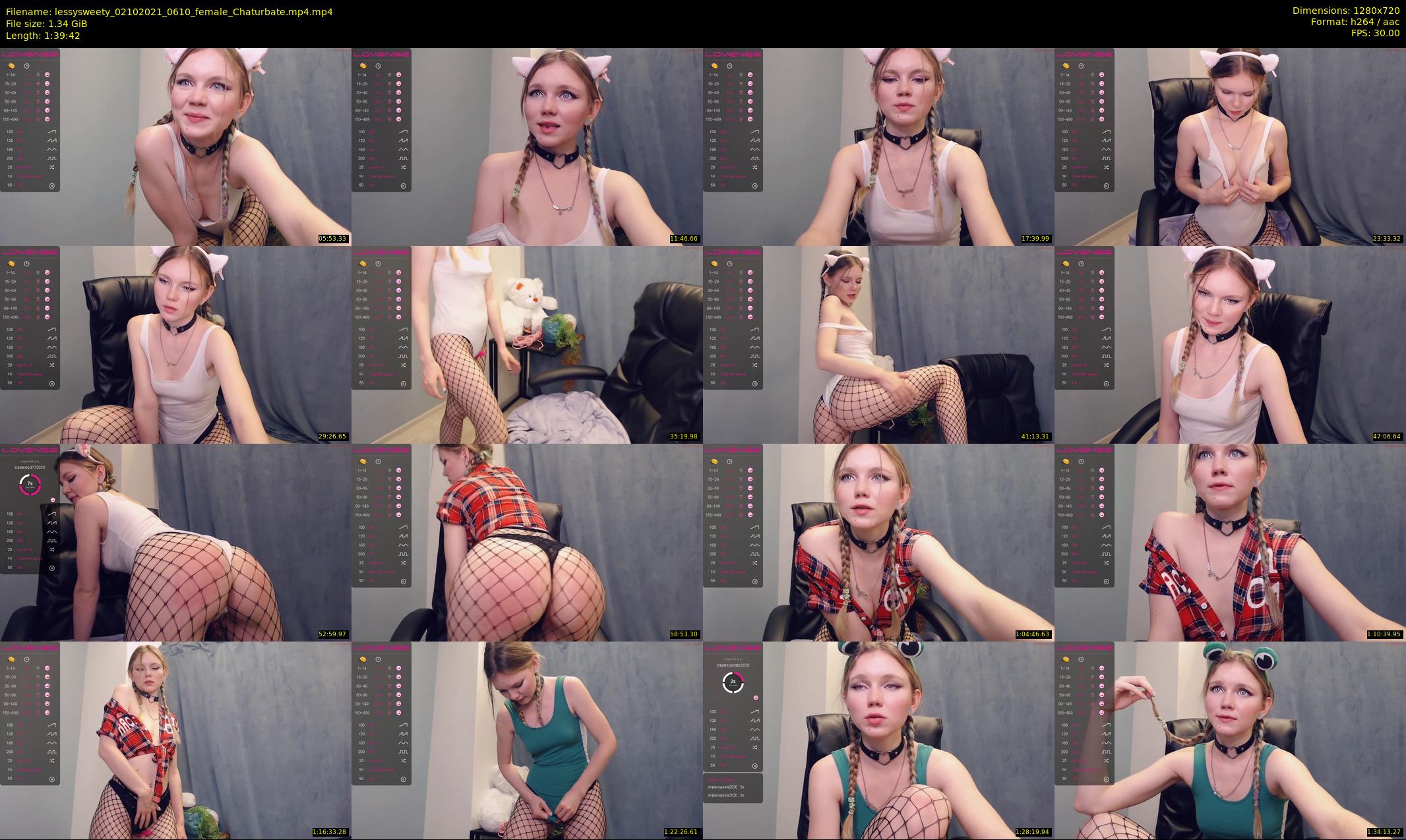 lessysweety — 100 minute Chaturbate female cam show recording, 720p, Oct 2, 2021