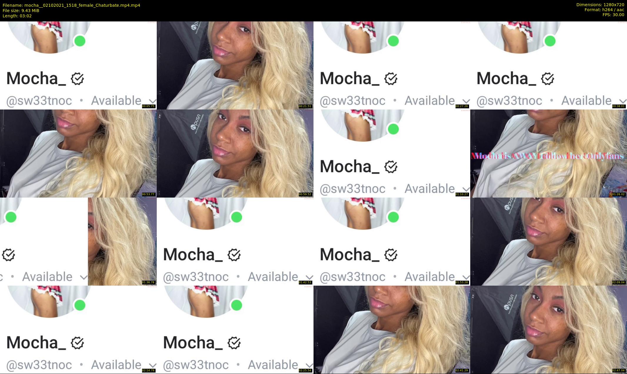 mocha_ — 4 minute Chaturbate female cam show recording, 720p, Oct 2, 2021