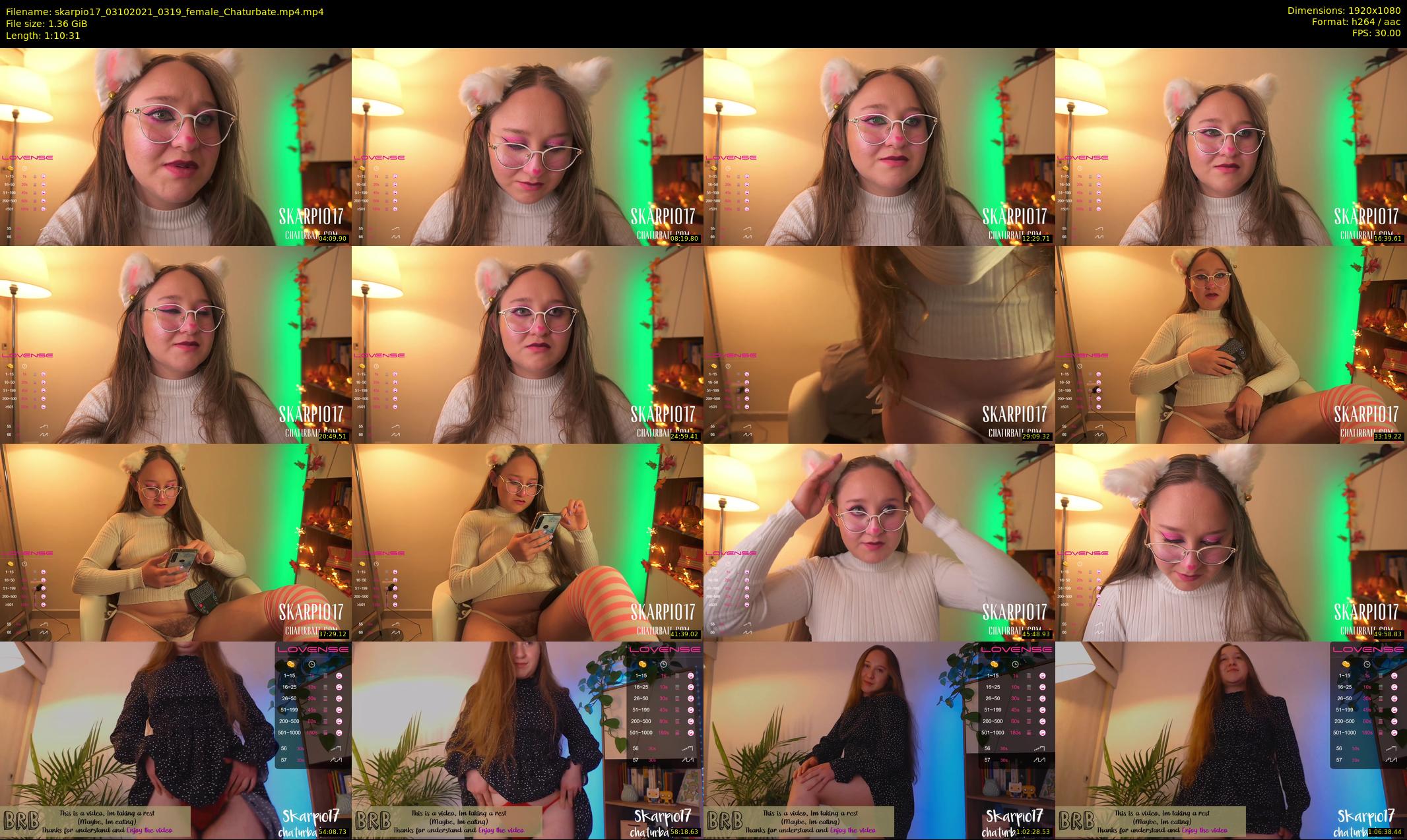 skarpio17 — 71 minute Chaturbate female cam show recording, 1080p, Oct 3, 2021