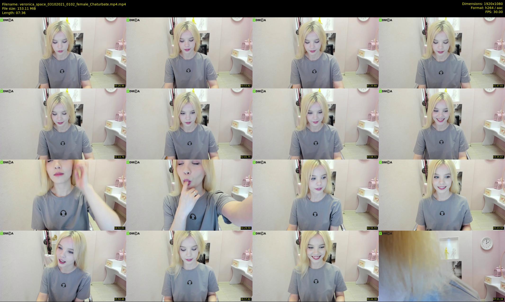 veronica_space — 8 minute Chaturbate female cam show recording, 1080p, Oct 3, 2021