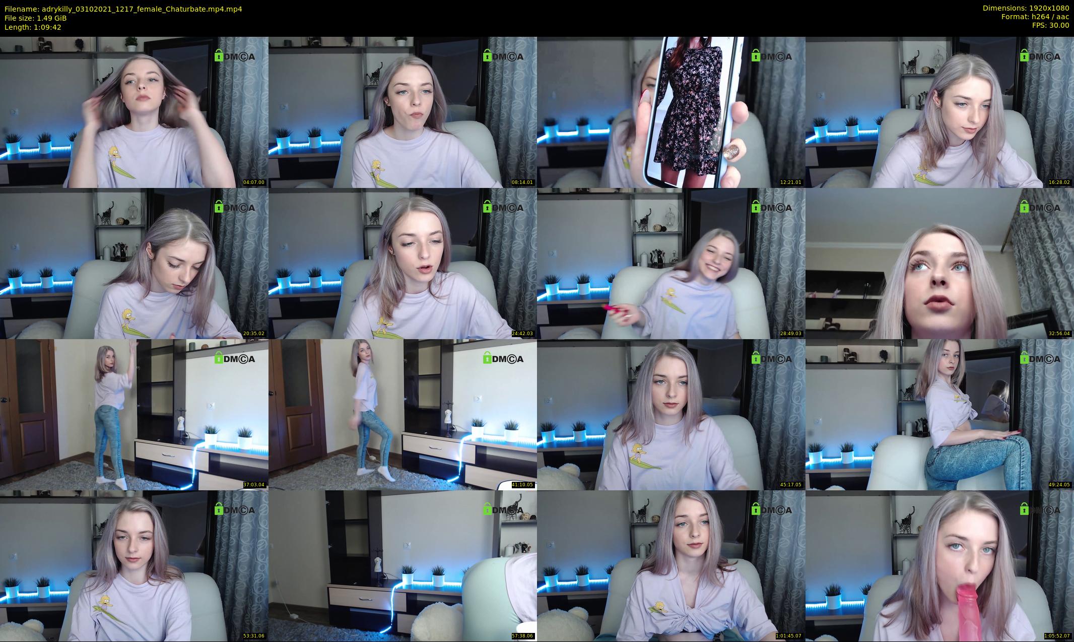 adrykilly — 70 minute Chaturbate female cam show recording, 1080p, Oct 3, 2021