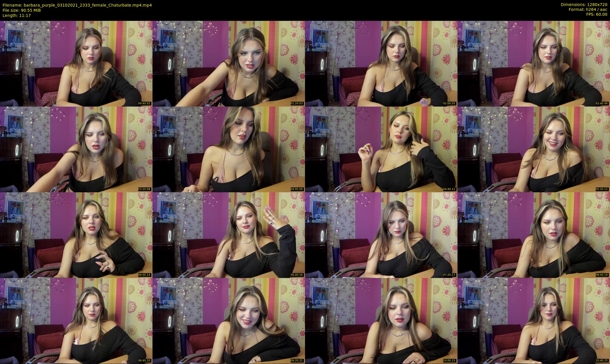 barbara_purple — 12 minute Chaturbate female cam show recording, 720p, Oct 3, 2021