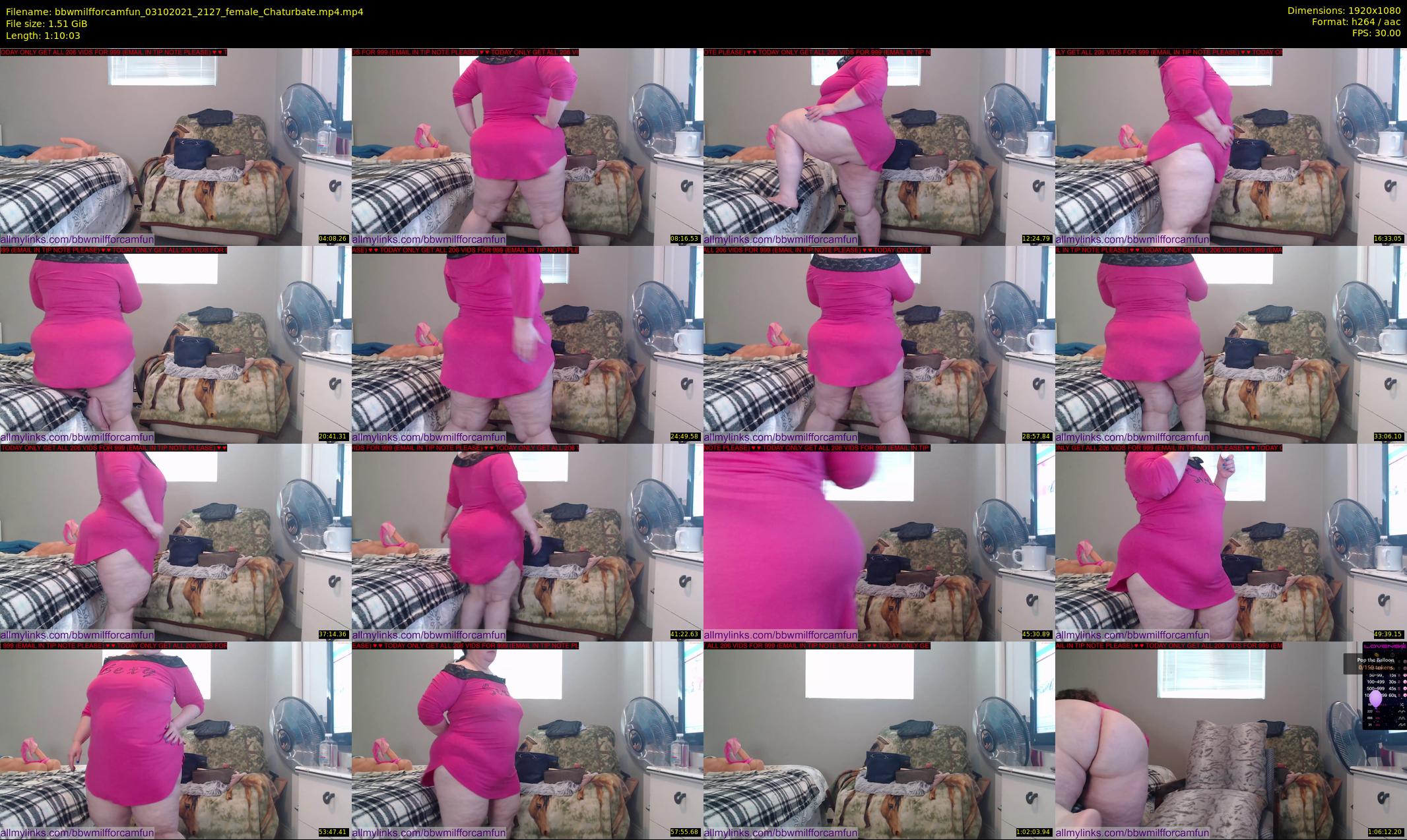 bbwmilfforcamfun — 71 minute Chaturbate female cam show recording, 1080p, Oct 3, 2021