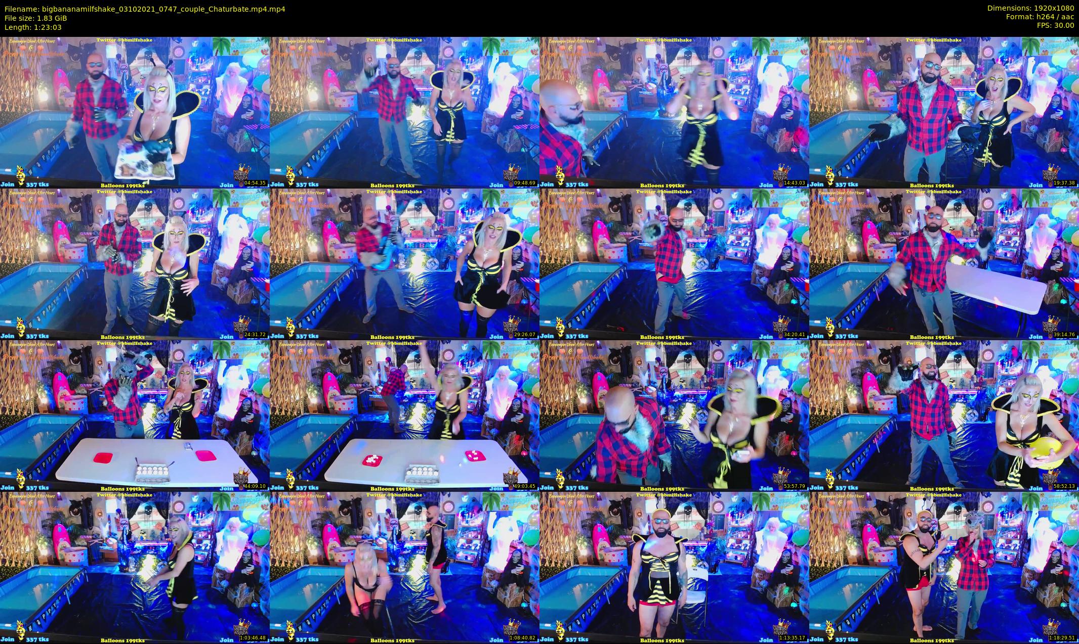 bigbananamilfshake — 84 minute Chaturbate couple cam show recording, 1080p, Oct 3, 2021
