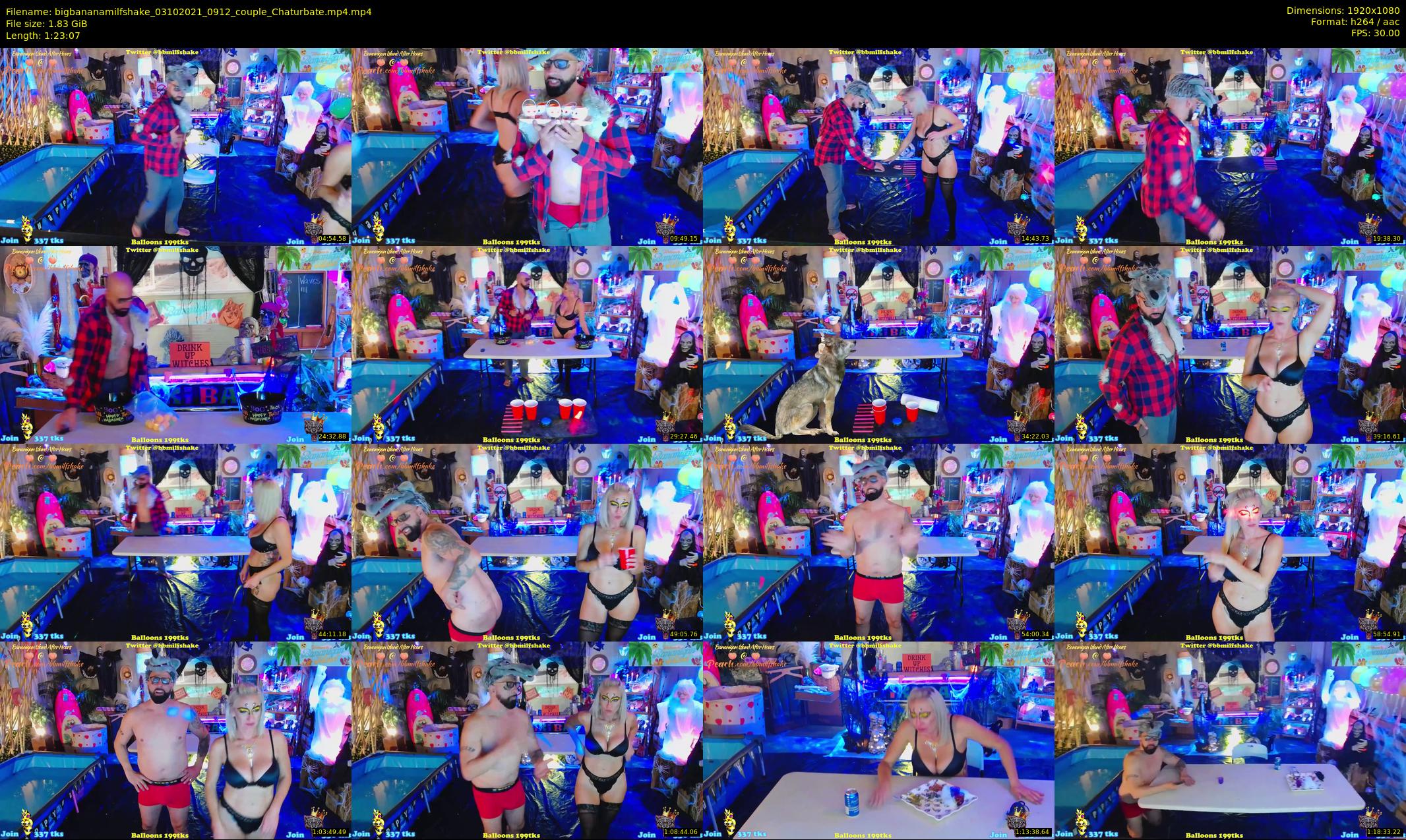 bigbananamilfshake — 84 minute Chaturbate couple cam show recording, 1080p, Oct 3, 2021
