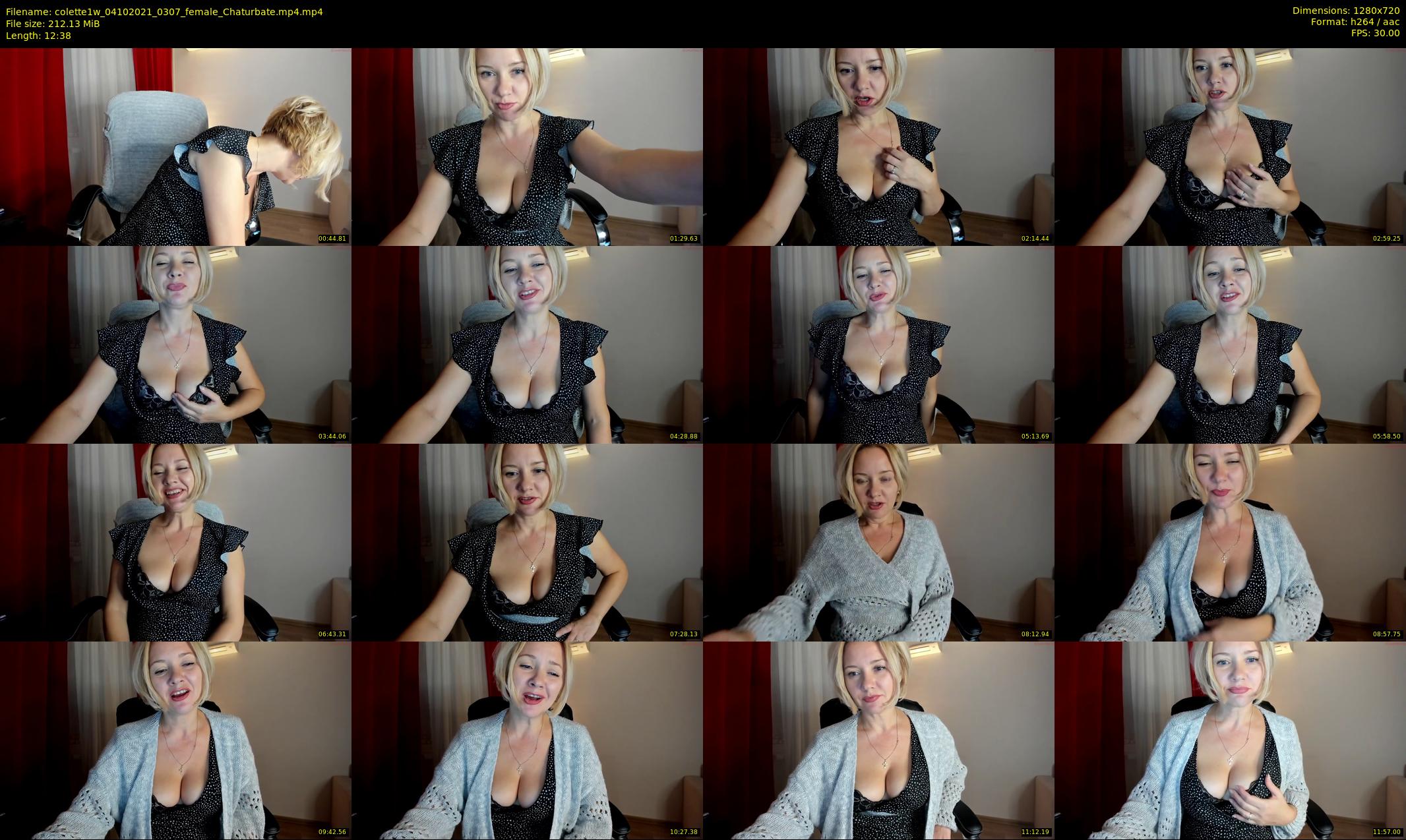 colette1w — 13 minute Chaturbate female cam show recording, 720p, Oct 4, 2021