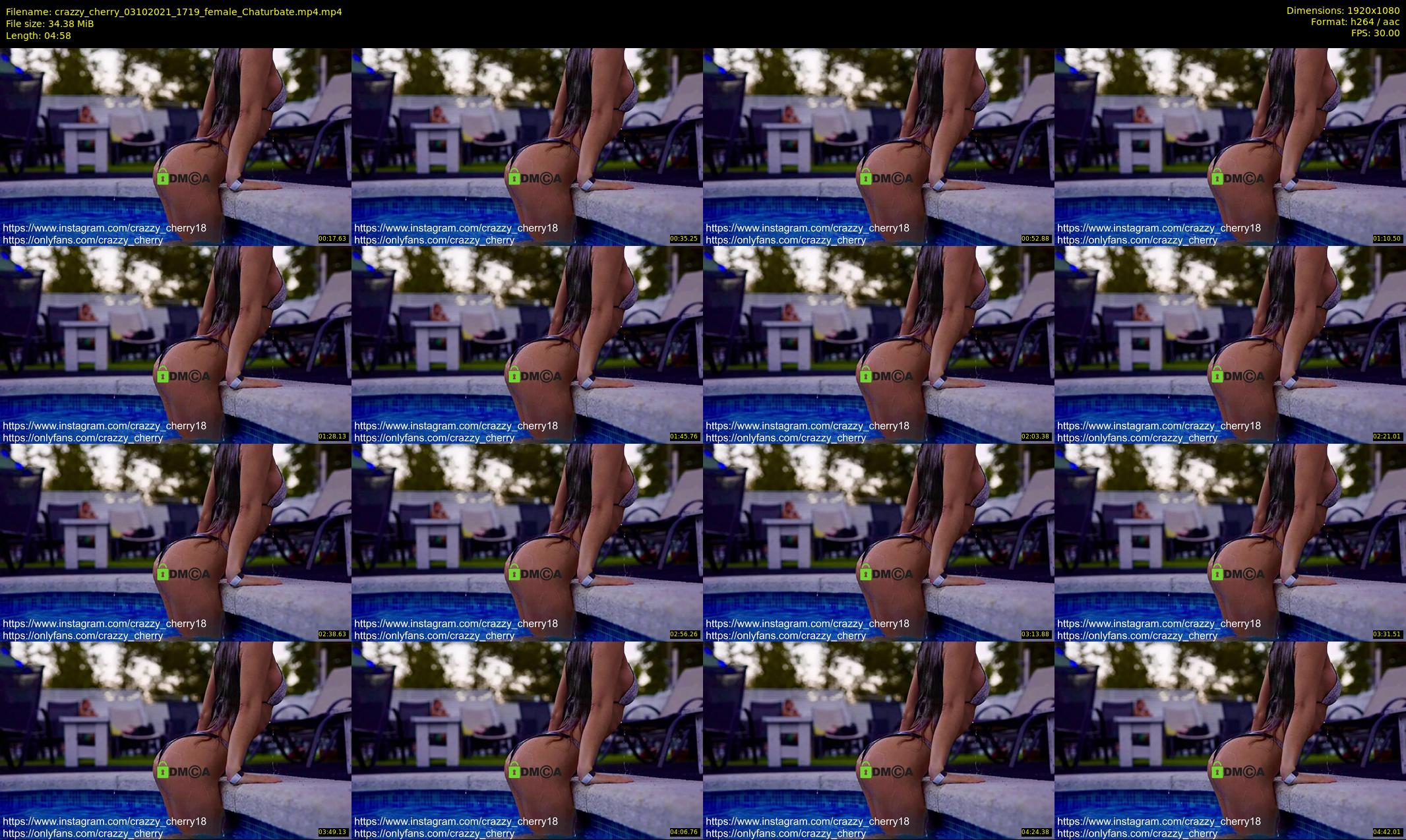 crazzy_cherry — 5 minute Chaturbate female cam show recording, 1080p, Oct 3, 2021