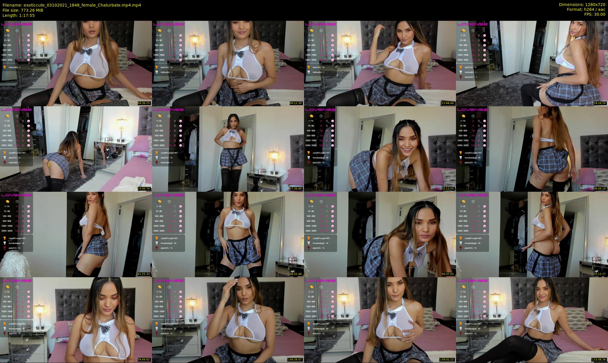 exoticcute — 78 minute Chaturbate female cam show recording, 720p, Oct 3, 2021