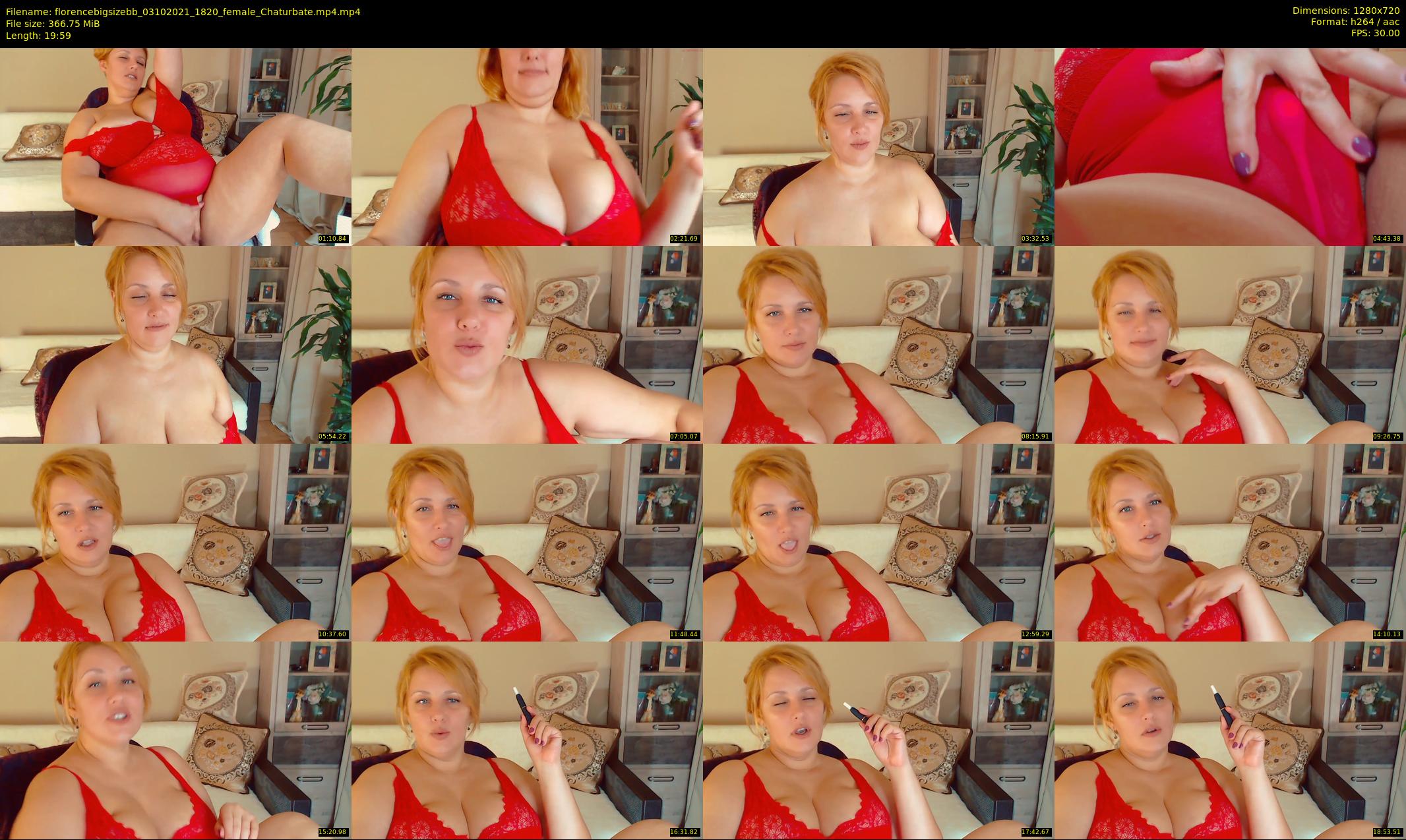 florencebigsizebb — 20 minute Chaturbate female cam show recording, 720p, Oct 3, 2021