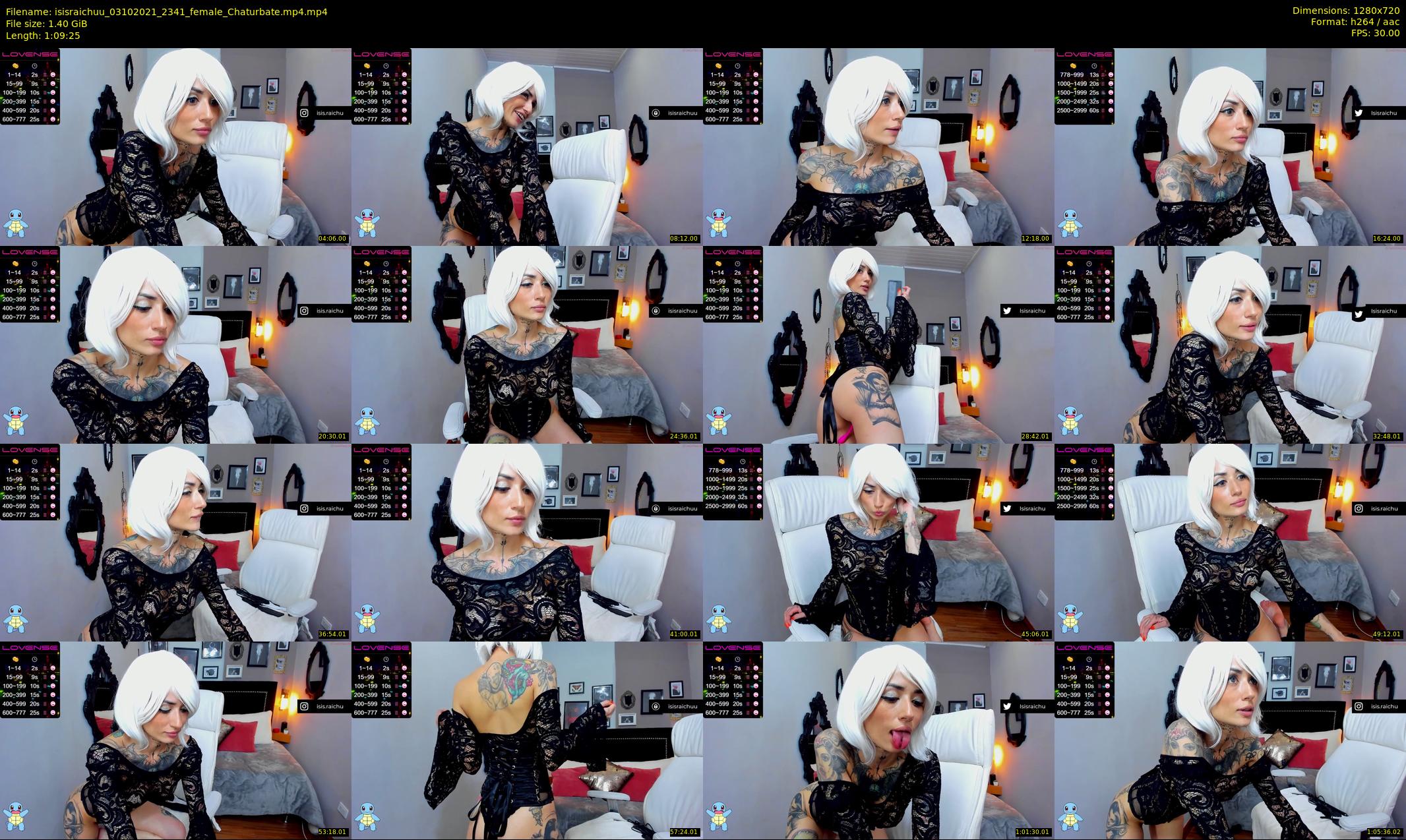 isisraichuu — 70 minute Chaturbate female cam show recording, 720p, Oct 3, 2021