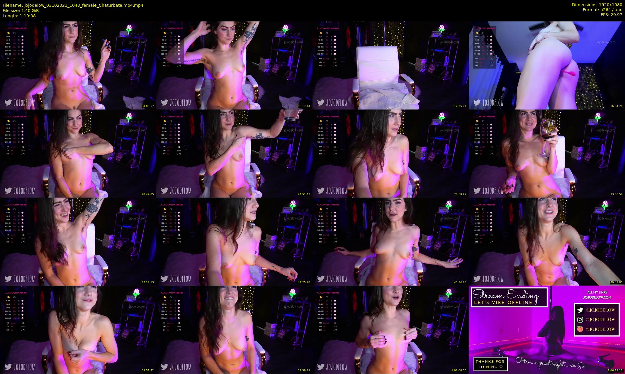 jojodelow — 71 minute Chaturbate female cam show recording, 1080p, Oct 3, 2021
