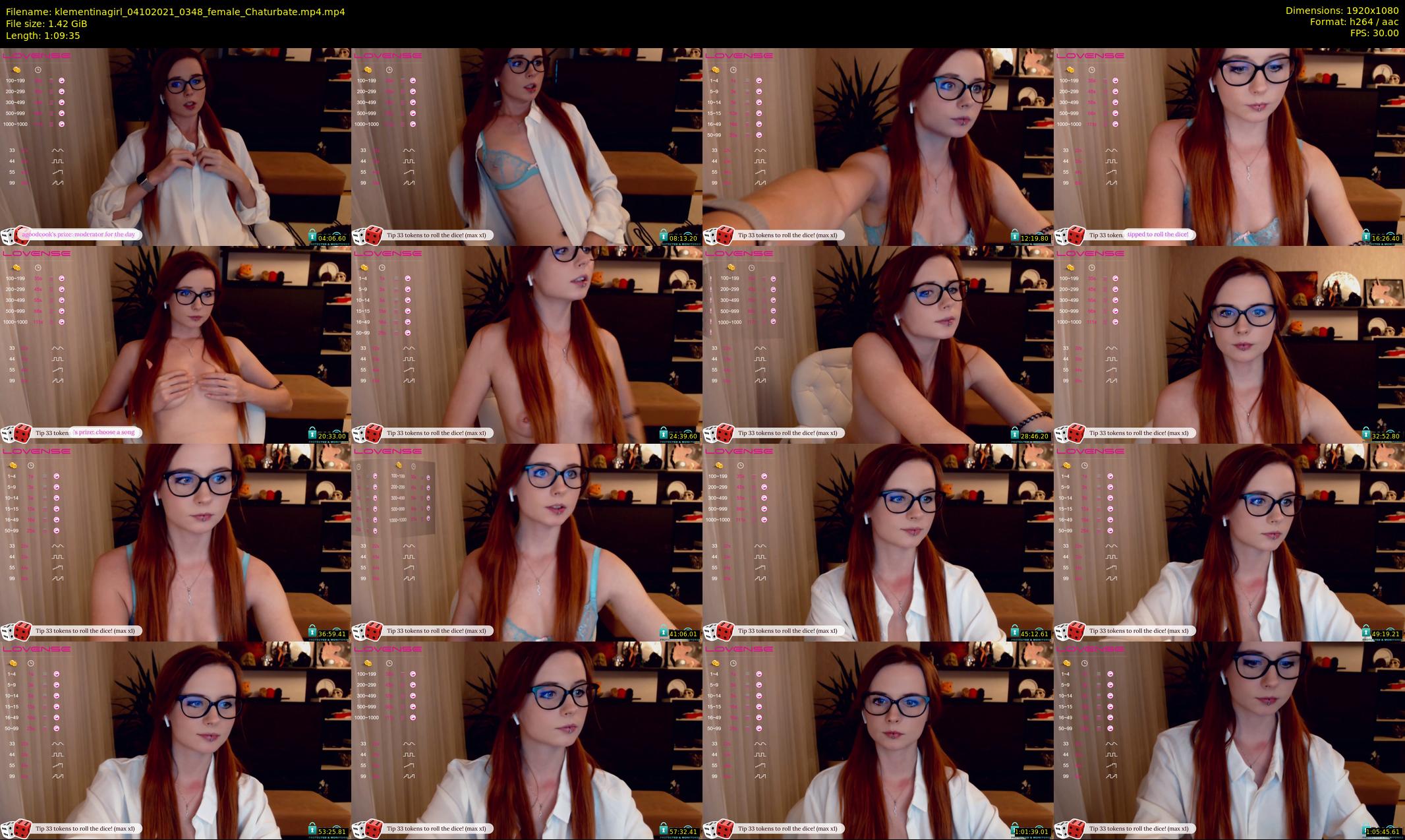 klementinagirl — 70 minute Chaturbate female cam show recording, 1080p, Oct 4, 2021