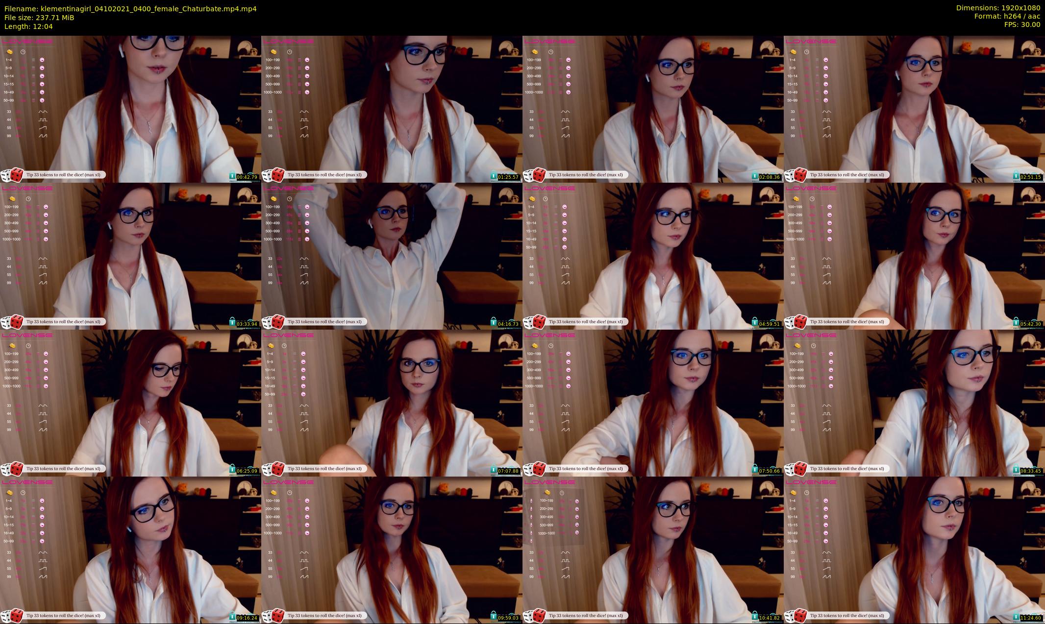 klementinagirl — 13 minute Chaturbate female cam show recording, 1080p, Oct 4, 2021