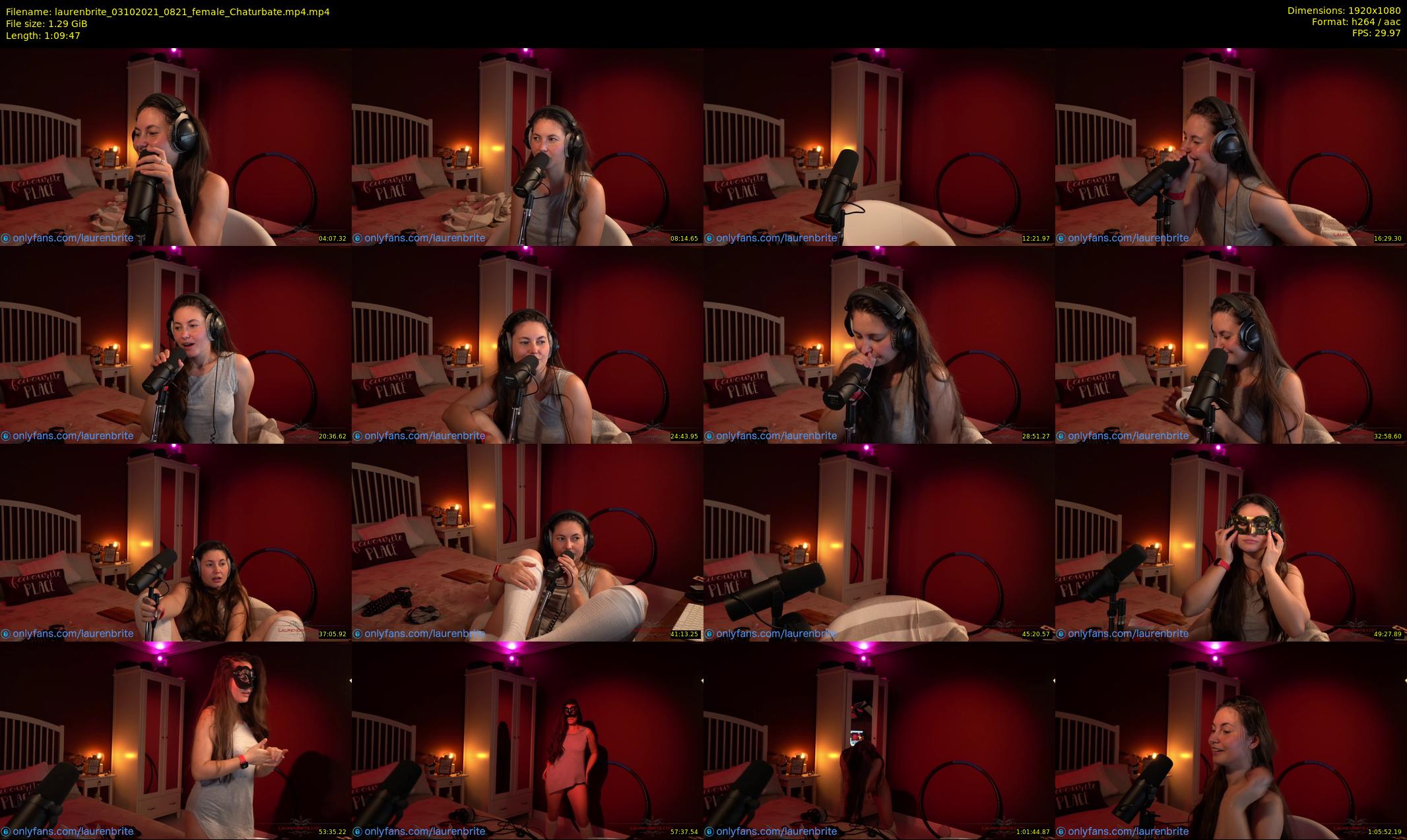 laurenbrite — 70 minute Chaturbate female cam show recording, 1080p, Oct 3, 2021