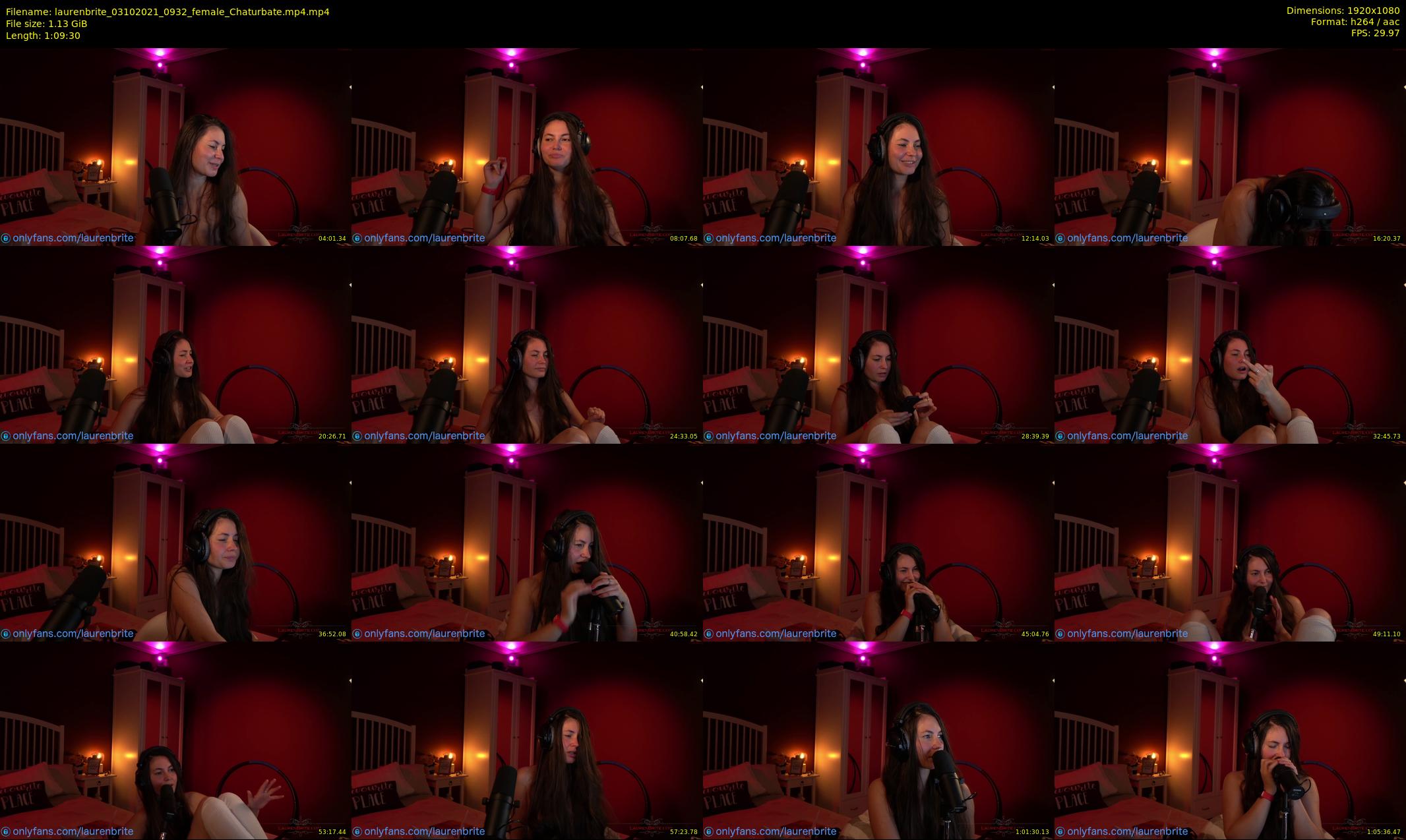 laurenbrite — 70 minute Chaturbate female cam show recording, 1080p, Oct 3, 2021