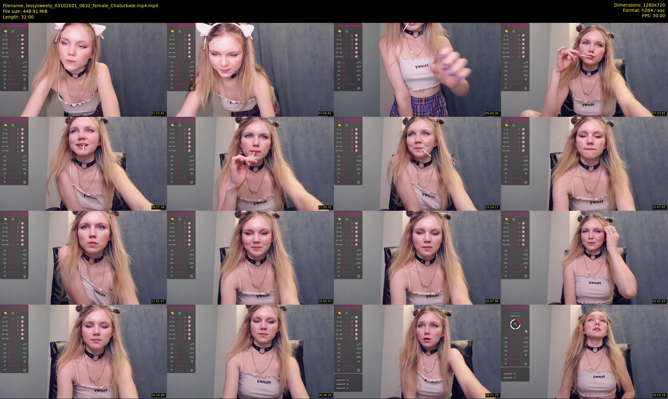 lessysweety — 32 minute Chaturbate female cam show recording, 720p, Oct 3, 2021