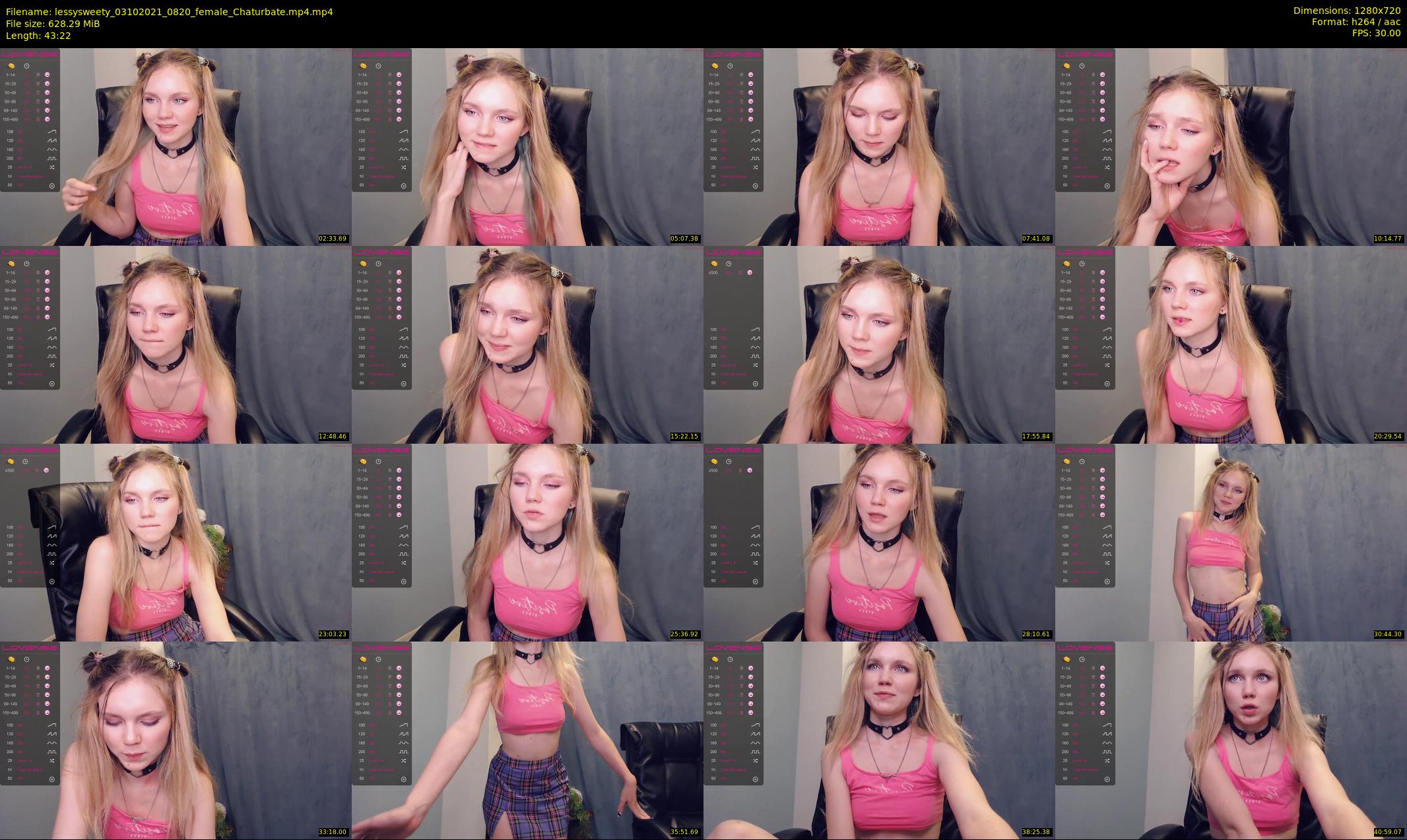 lessysweety — 44 minute Chaturbate female cam show recording, 720p, Oct 3, 2021