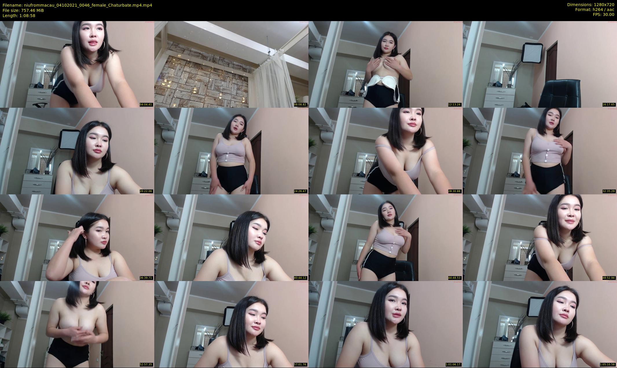niufrommacau — 69 minute Chaturbate female cam show recording, 720p, Oct 4, 2021