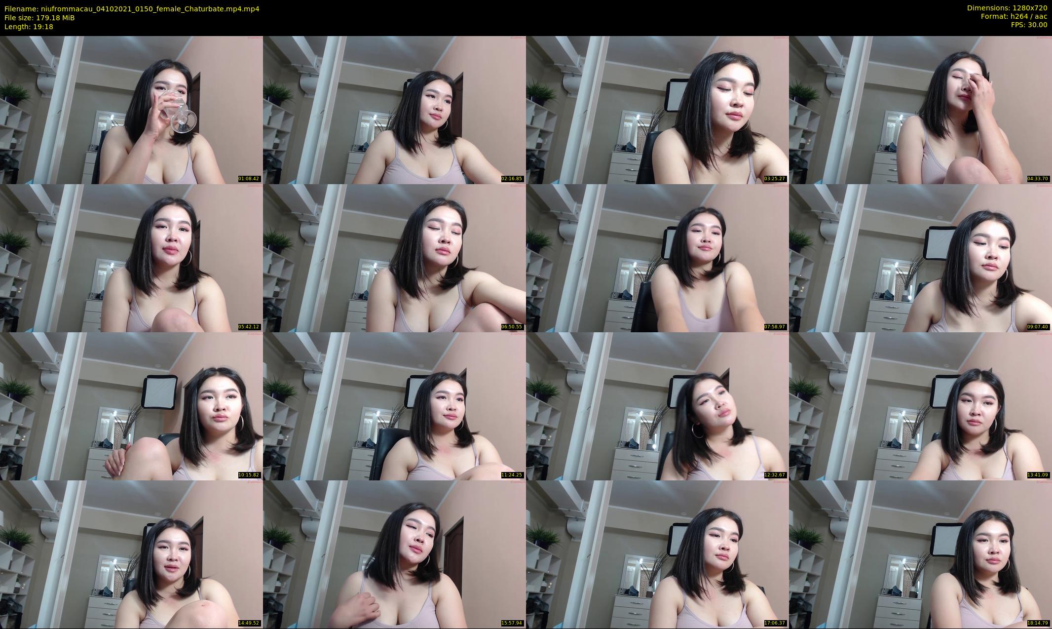 niufrommacau — 20 minute Chaturbate female cam show recording, 720p, Oct 4, 2021