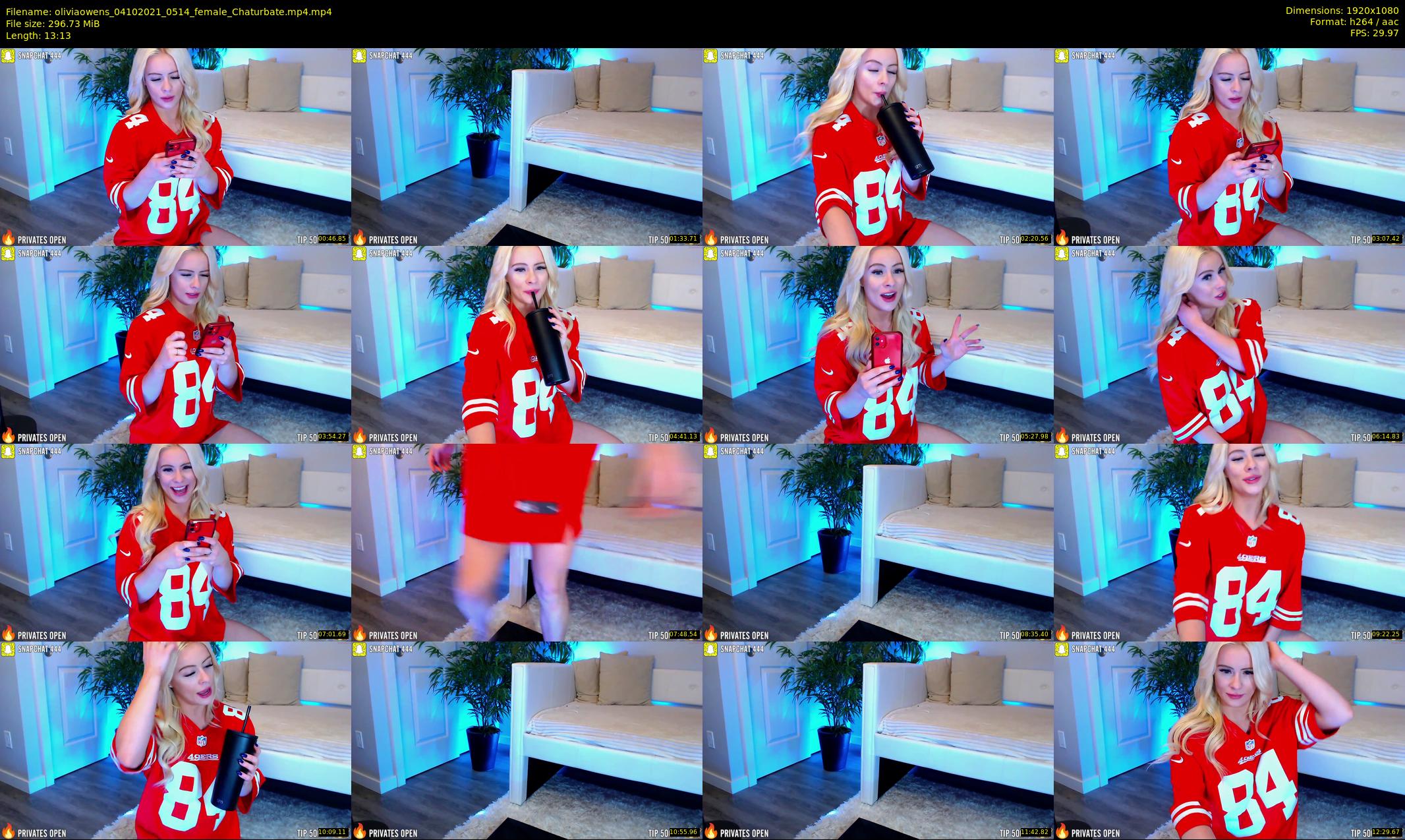 oliviaowens — 14 minute Chaturbate female cam show recording, 1080p, Oct 4, 2021