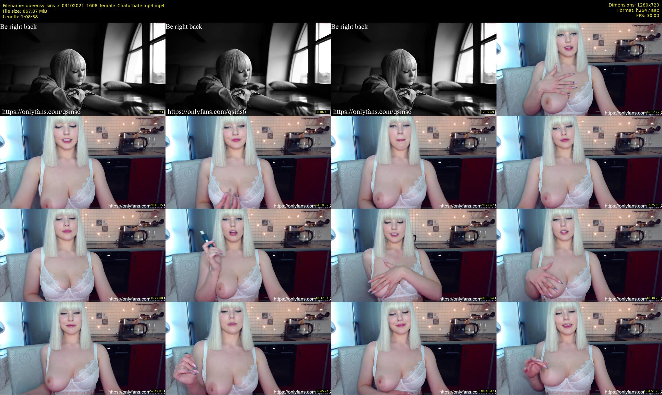 queensy_sins_x — 69 minute Chaturbate female cam show recording, 720p, Oct 3, 2021