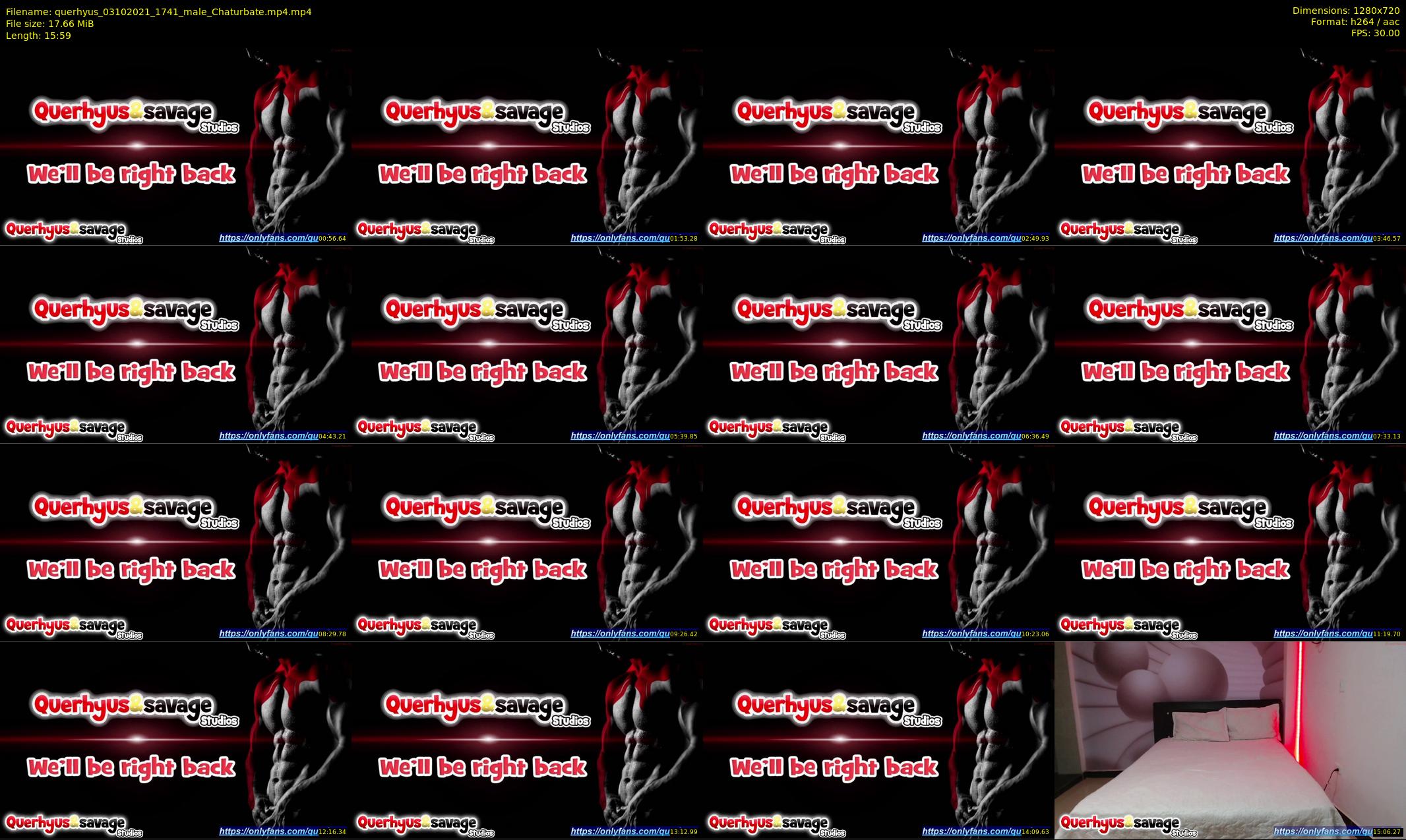 querhyus — 16 minute Chaturbate male cam show recording, 720p, Oct 3, 2021