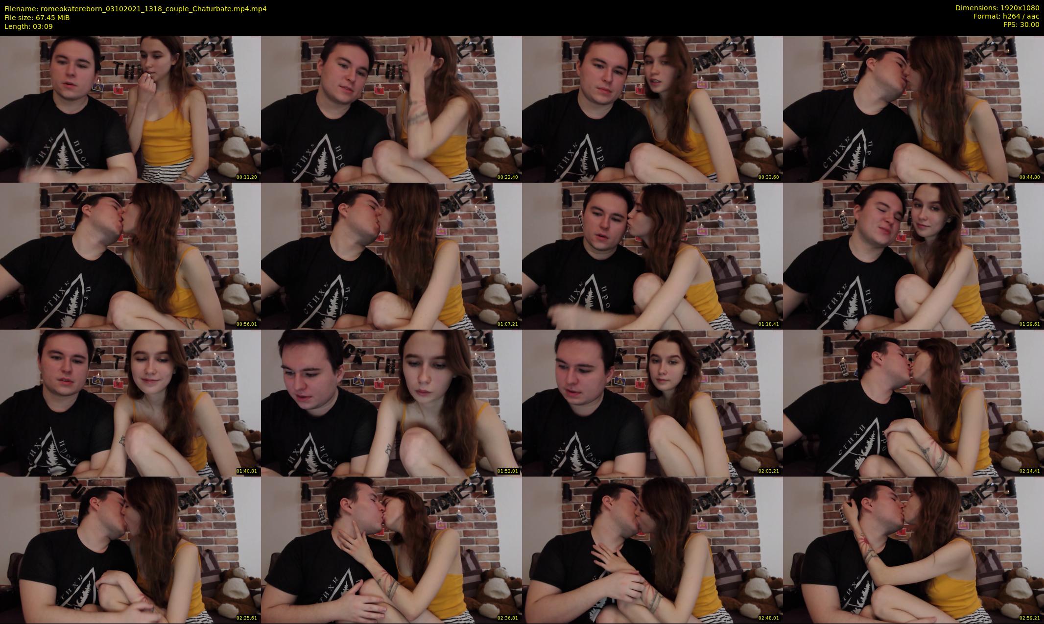 romeokatereborn — 4 minute Chaturbate couple cam show recording, 1080p, Oct 3, 2021