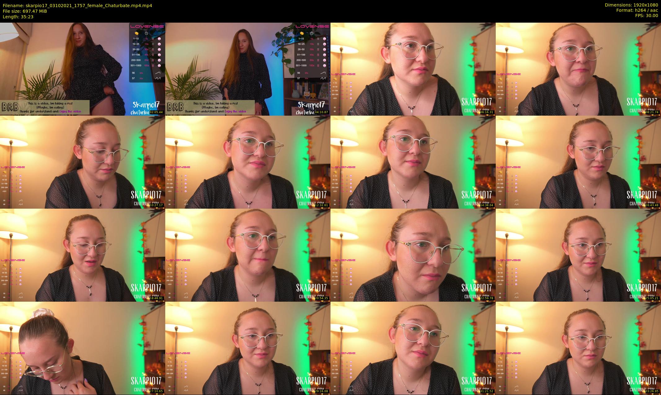 skarpio17 — 36 minute Chaturbate female cam show recording, 1080p, Oct 3, 2021