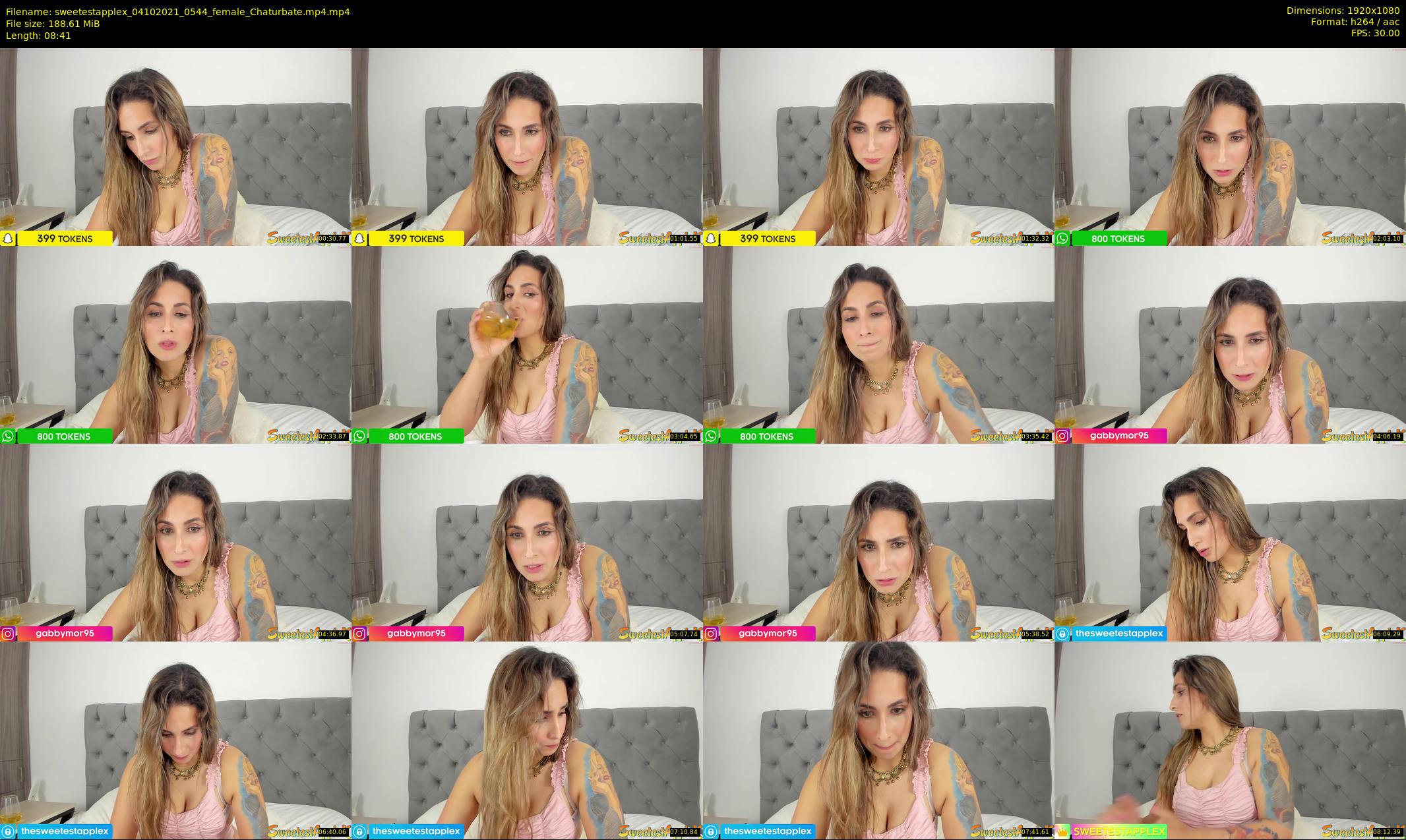 sweetestapplex — 9 minute Chaturbate female cam show recording, 1080p, Oct 4, 2021