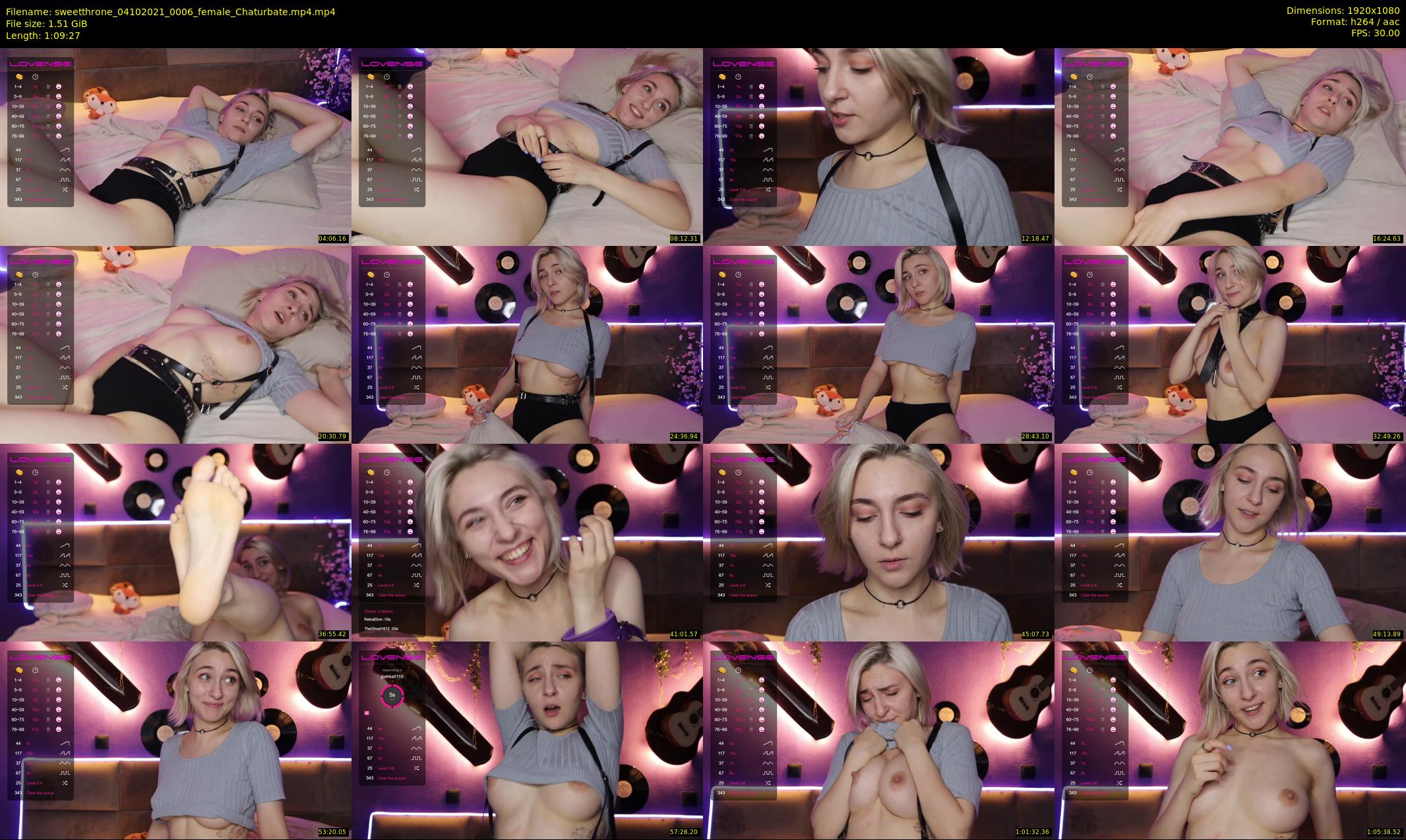 sweetthrone — 70 minute Chaturbate couple cam show recording, 1080p, Oct 4, 2021