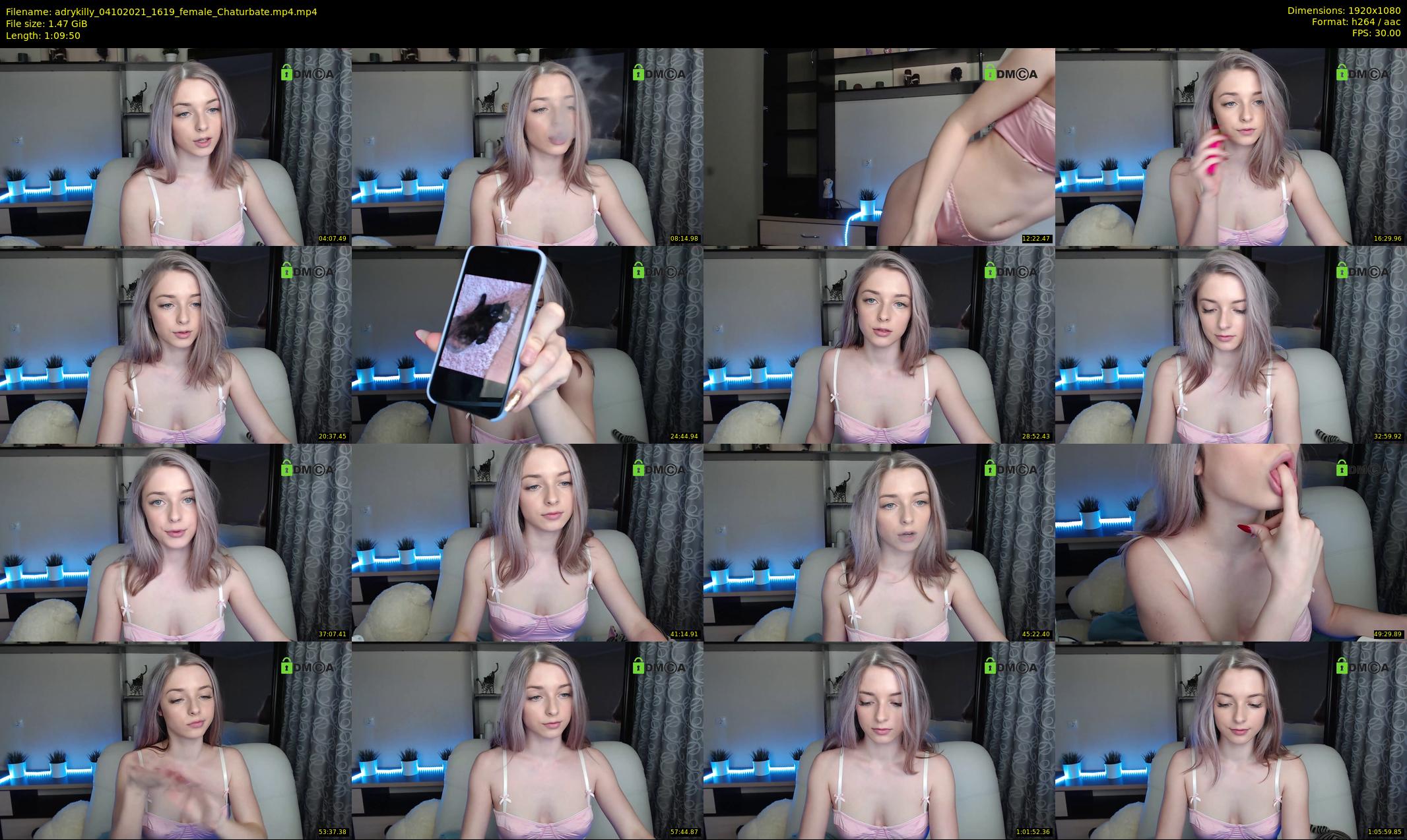 adrykilly — 70 minute Chaturbate female cam show recording, 1080p, Oct 4, 2021