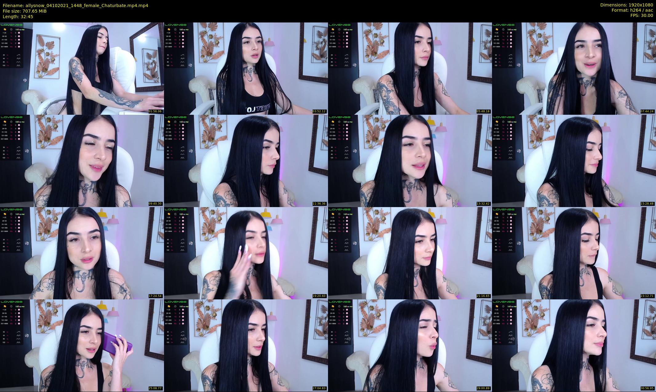 allysnow — 33 minute Chaturbate female cam show recording, 1080p, Oct 4, 2021