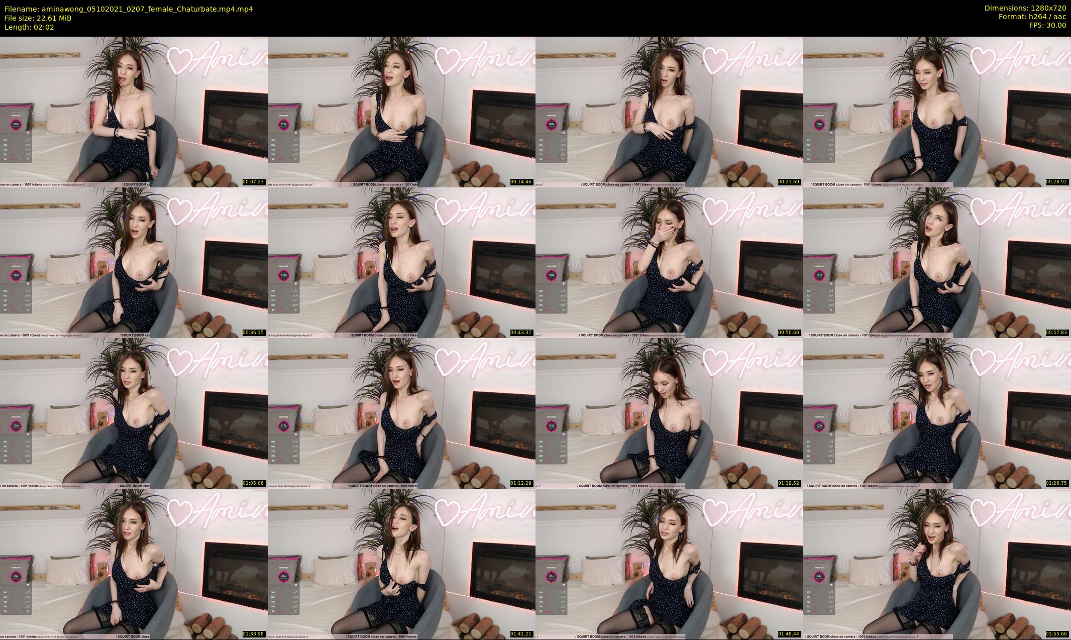 aminawong — 3 minute Chaturbate female cam show recording, 720p, Oct 5, 2021