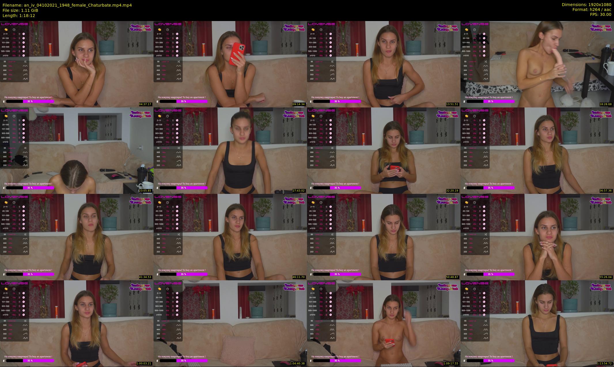 an_iv — 79 minute Chaturbate female cam show recording, 1080p, Oct 4, 2021