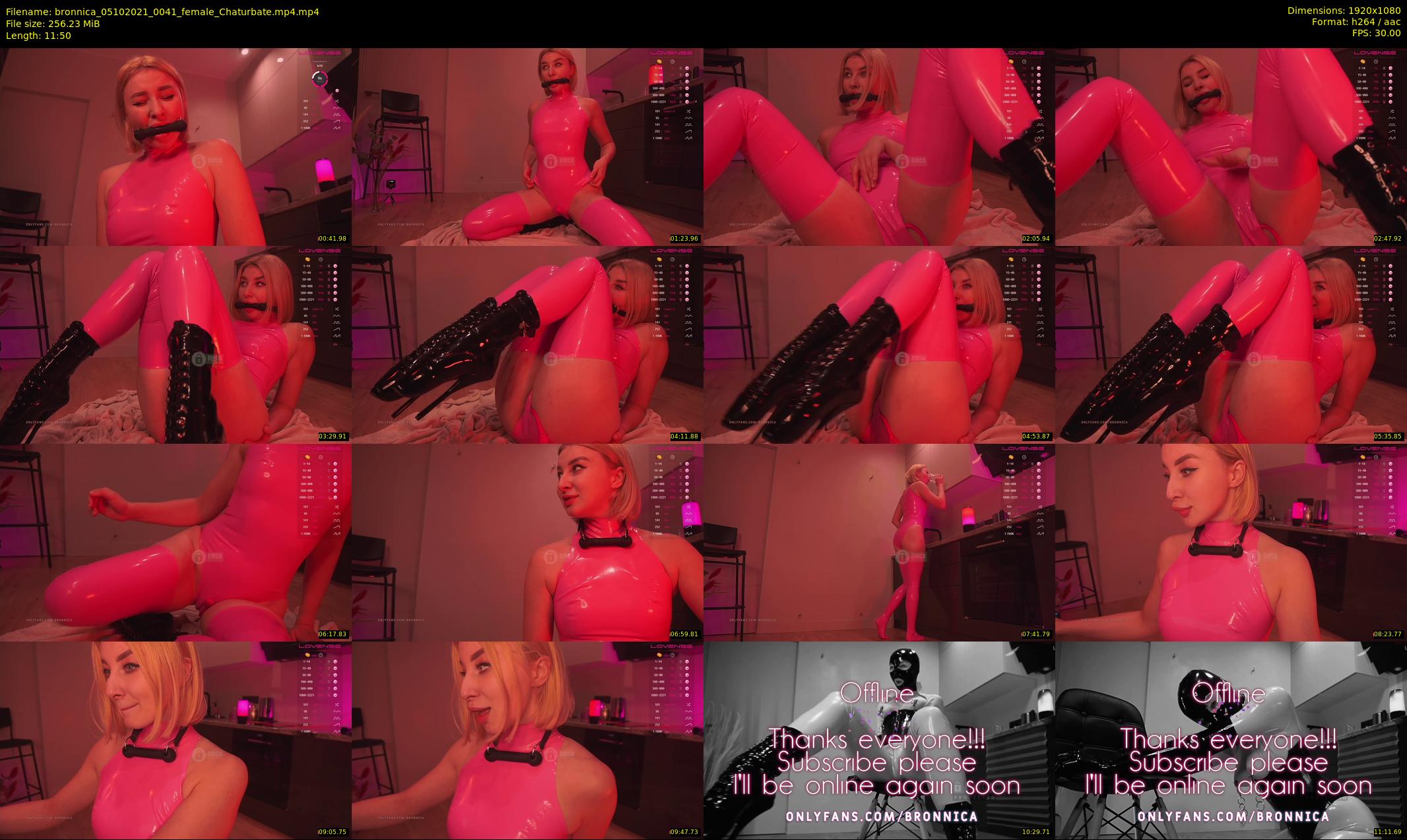 bronnica — 12 minute Chaturbate female cam show recording, 1080p, Oct 5, 2021