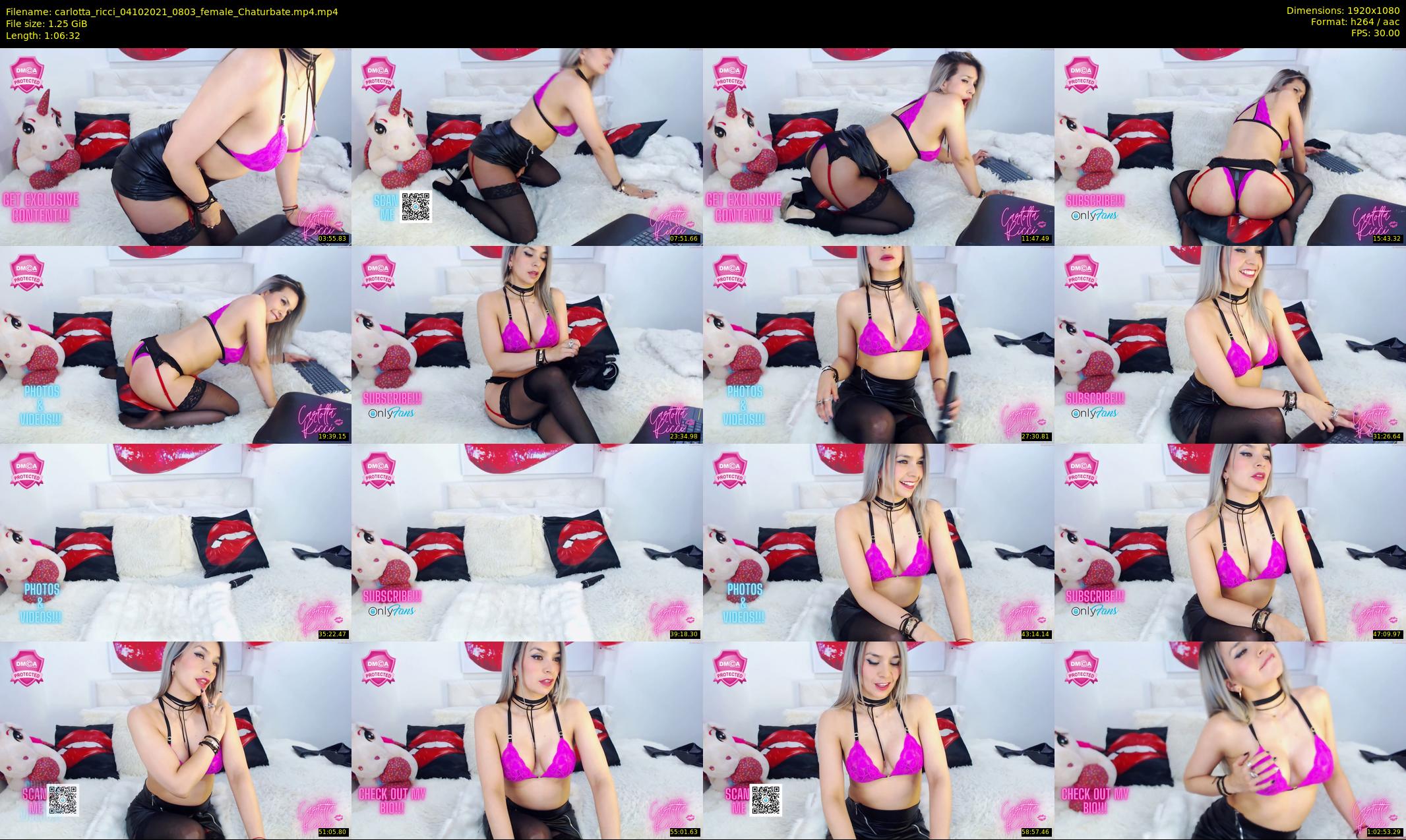 carlotta_ricci — 67 minute Chaturbate female cam show recording, 1080p, Oct 4, 2021
