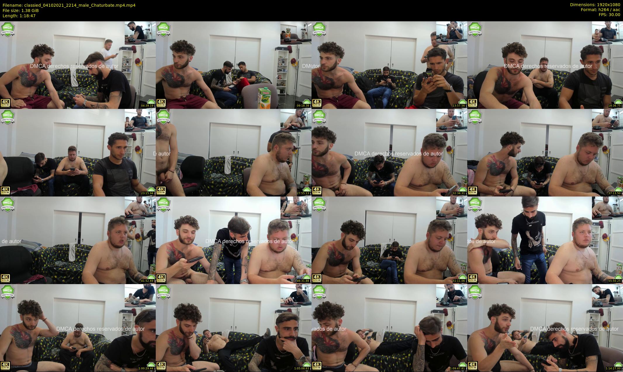 classied — 79 minute Chaturbate male cam show recording, 1080p, Oct 4, 2021