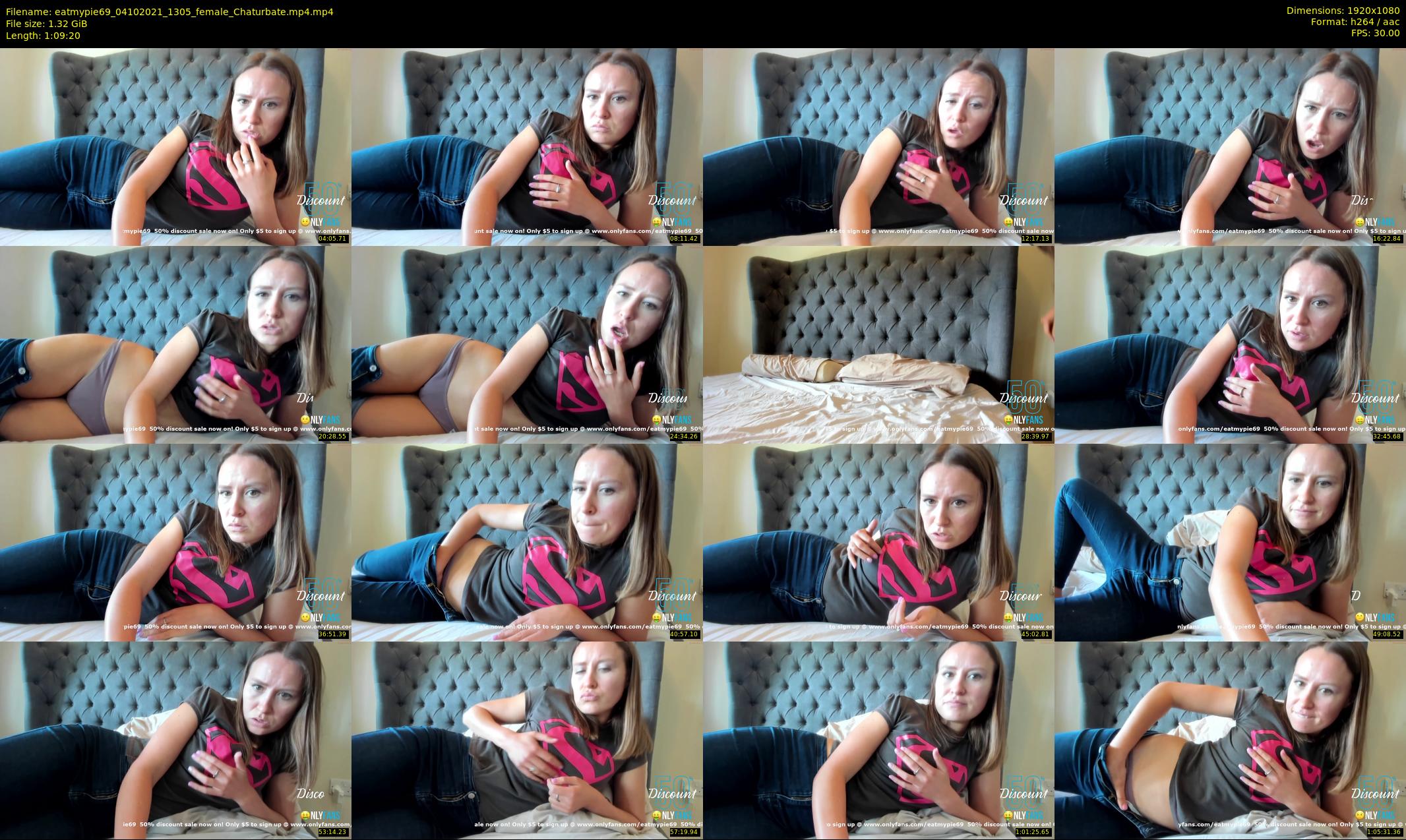 eatmypie69 — 70 minute Chaturbate female cam show recording, 1080p, Oct 4, 2021