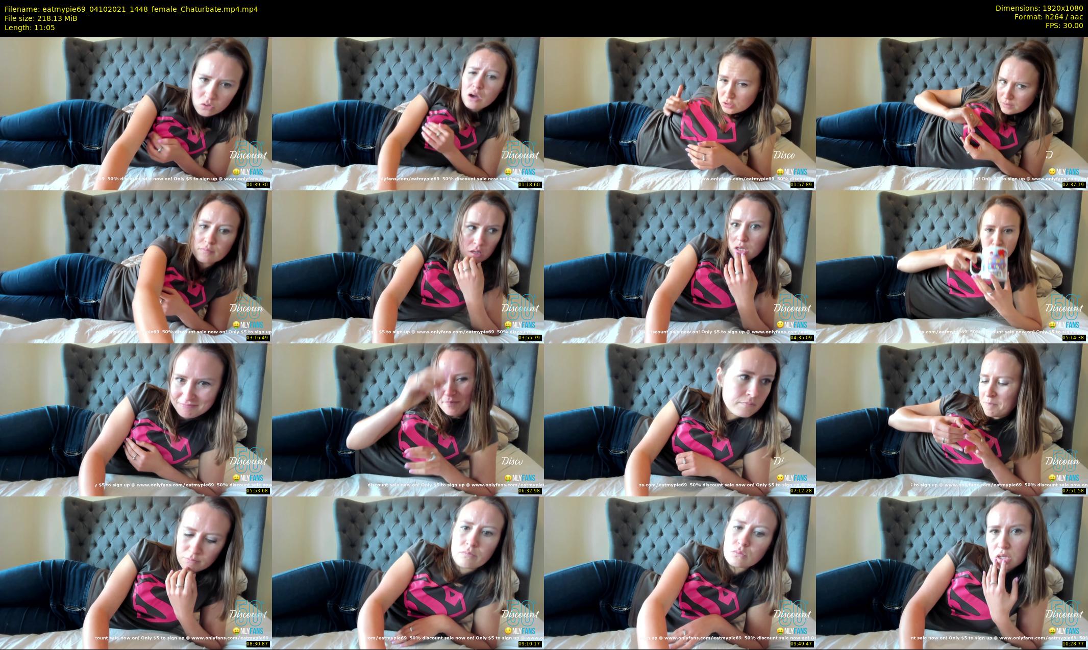 eatmypie69 — 12 minute Chaturbate female cam show recording, 1080p, Oct 4, 2021