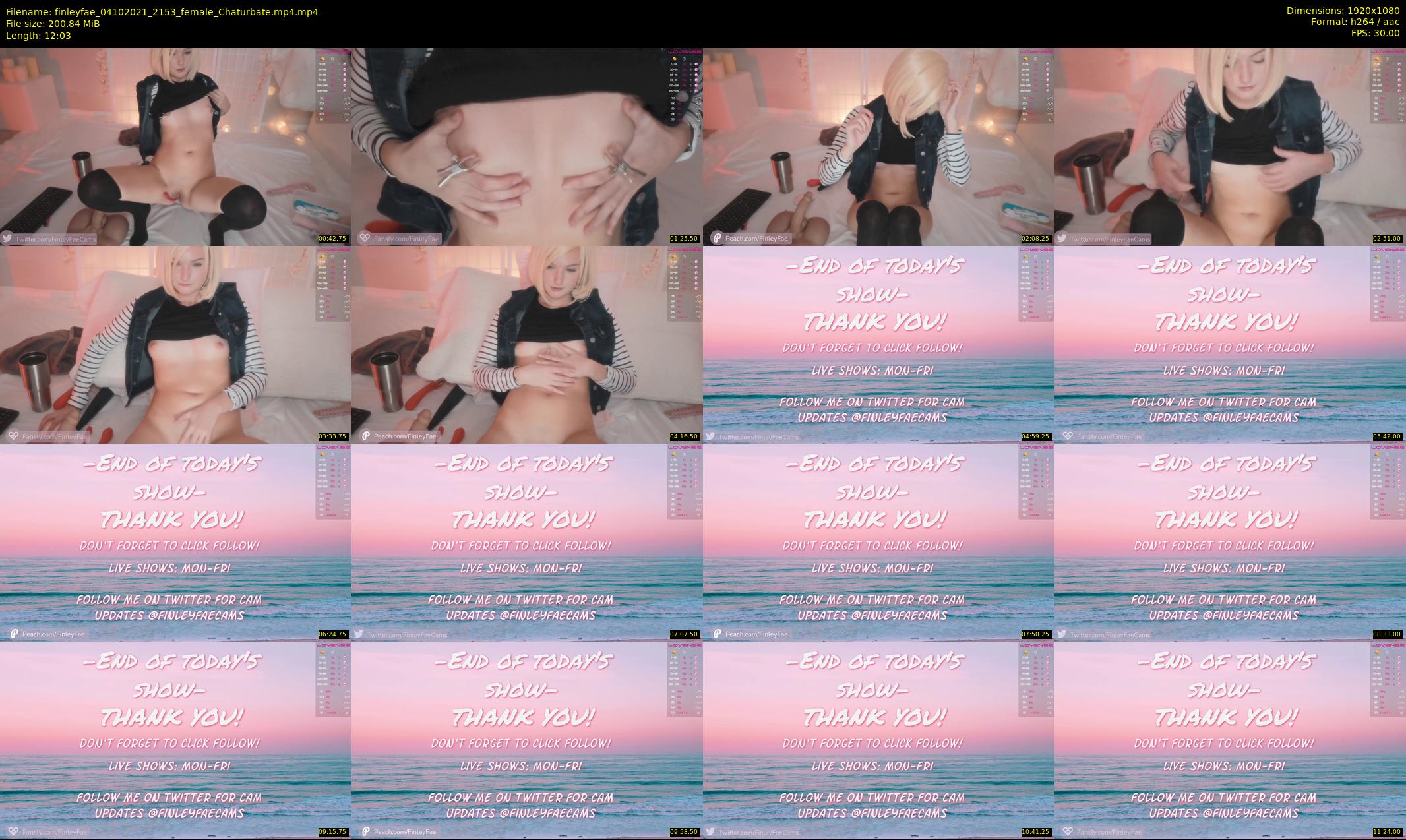 finleyfae — 13 minute Chaturbate female cam show recording, 1080p, Oct 4, 2021