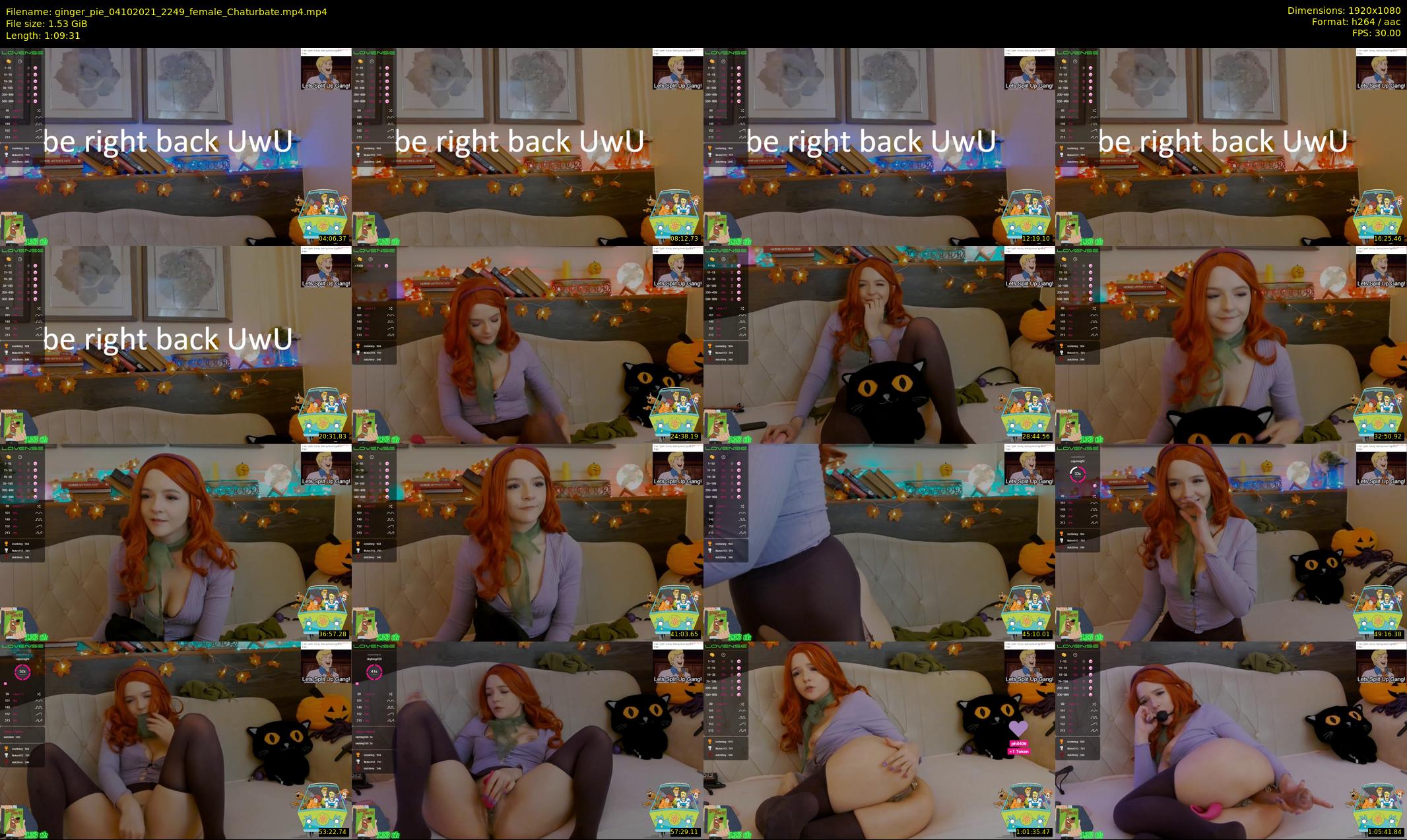 ginger_pie — 70 minute Chaturbate female cam show recording, 1080p, Oct 4, 2021