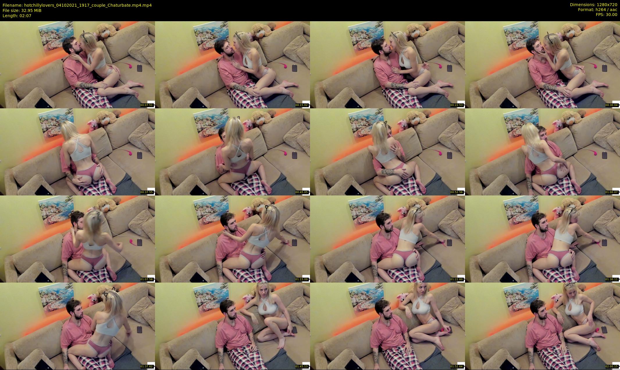 hotchillylovers — 3 minute Chaturbate couple cam show recording, 720p, Oct 4, 2021