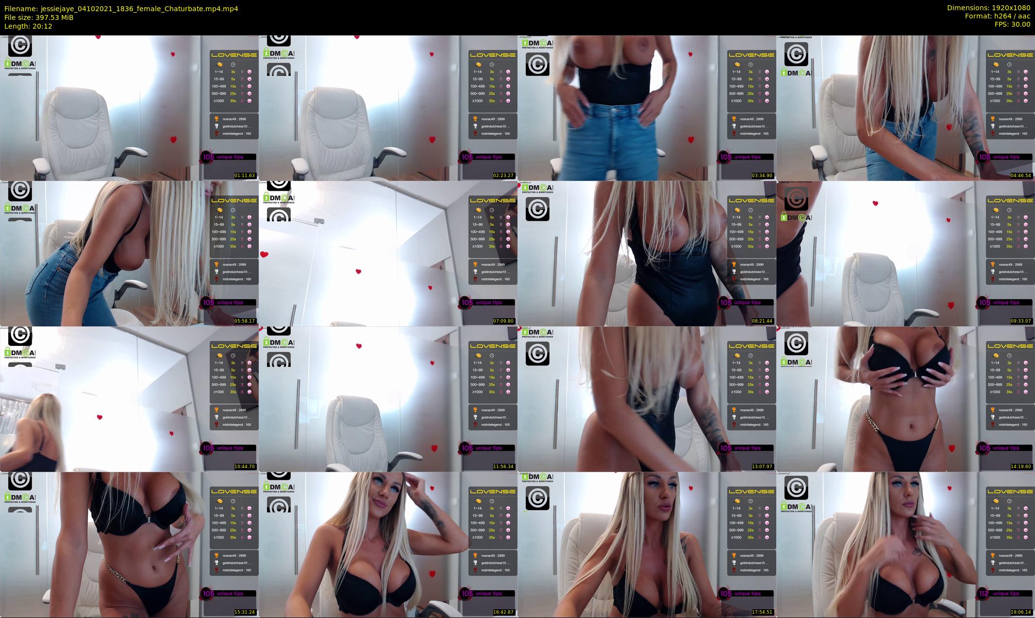 jessiejaye — 21 minute Chaturbate female cam show recording, 1080p, Oct 4, 2021