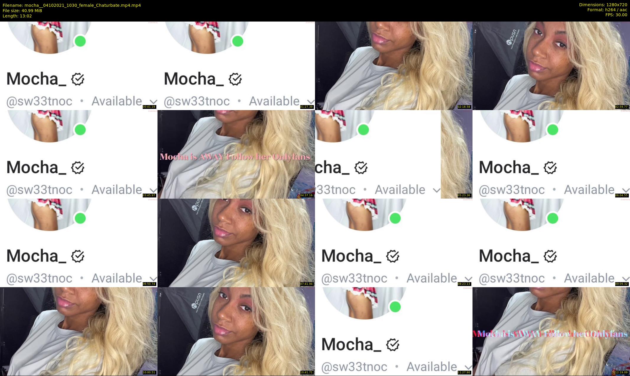 mocha_ — 14 minute Chaturbate female cam show recording, 720p, Oct 4, 2021